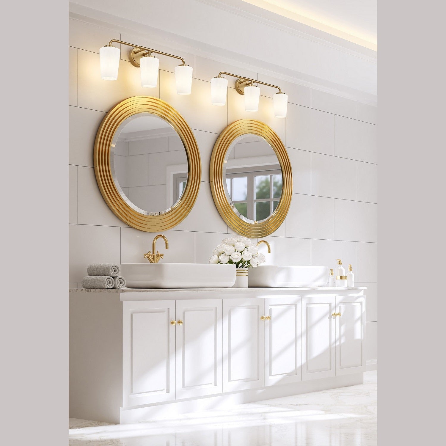 Z-Lite - 7005-3V-MGLD - Three Light Vanity - Montford - Modern Gold