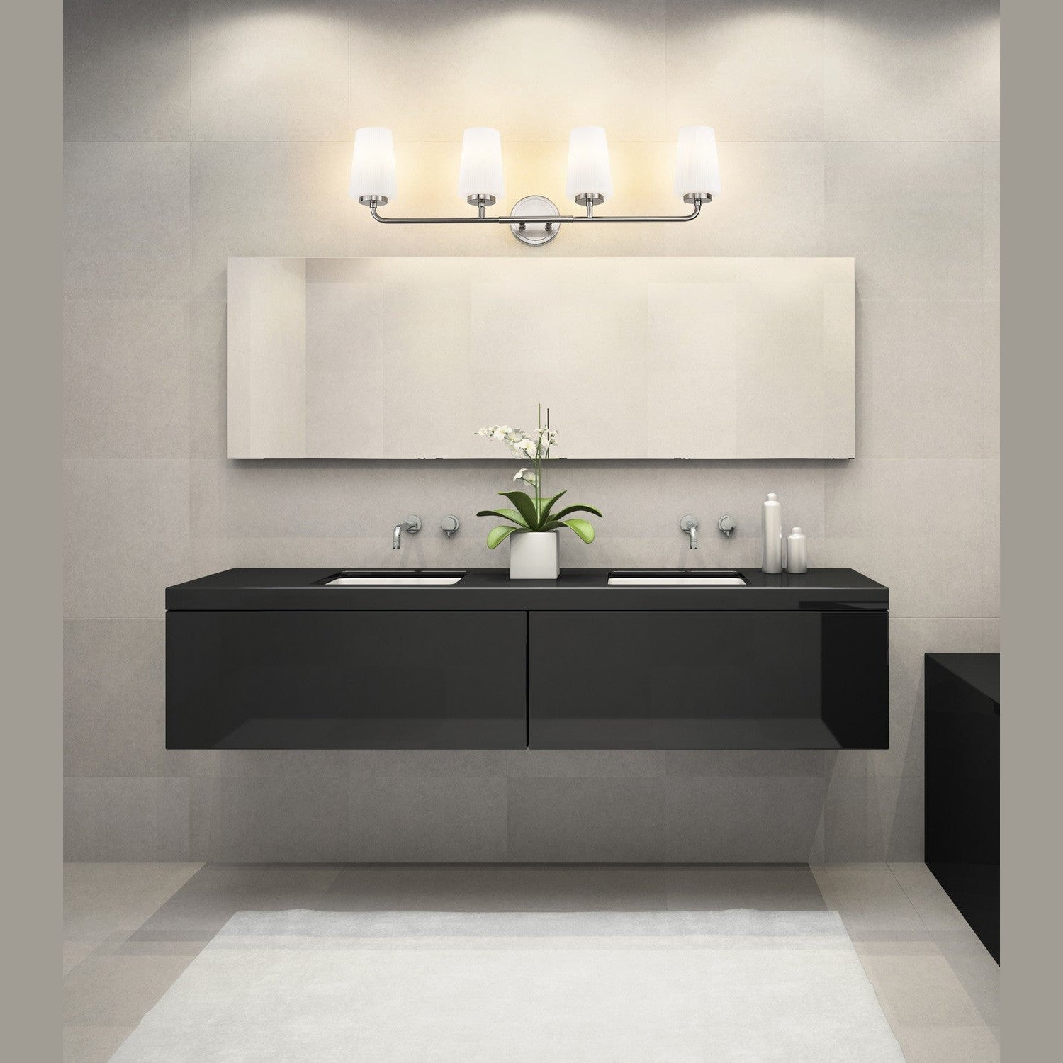 Z-Lite - 7005-4V-BN - Four Light Vanity - Montford - Brushed Nickel