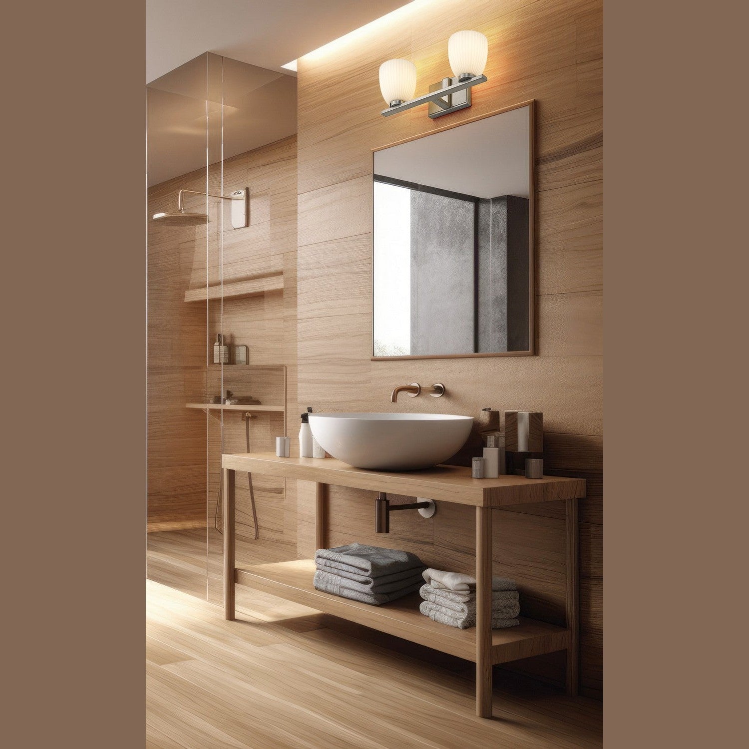 Z-Lite - 7518-2V-BN - Two Light Vanity - Naya - Brushed Nickel