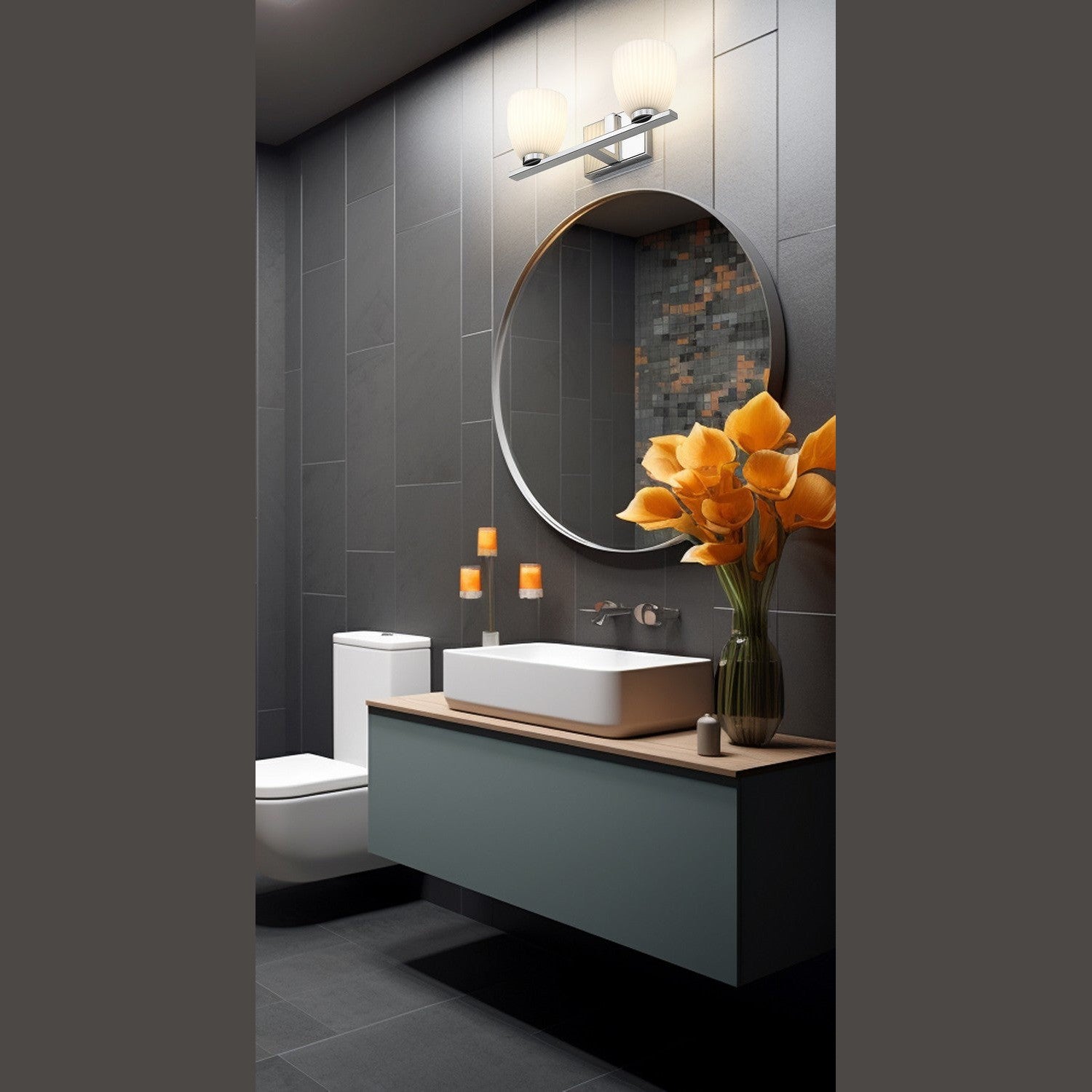 Z-Lite - 7518-2V-CH - Two Light Vanity - Naya - Chrome