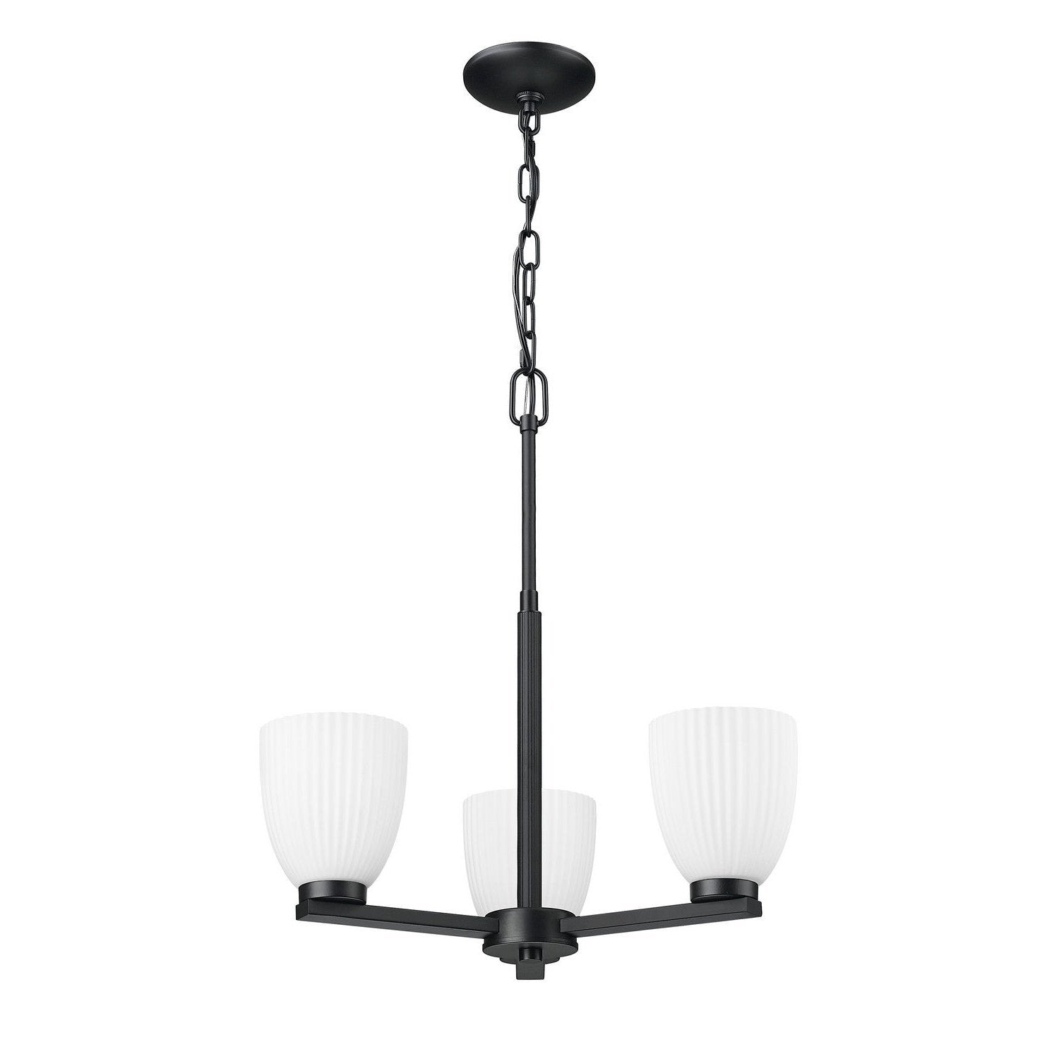 Z-Lite - 7518-3MB - Three Light Chandelier - Naya - Matte Black