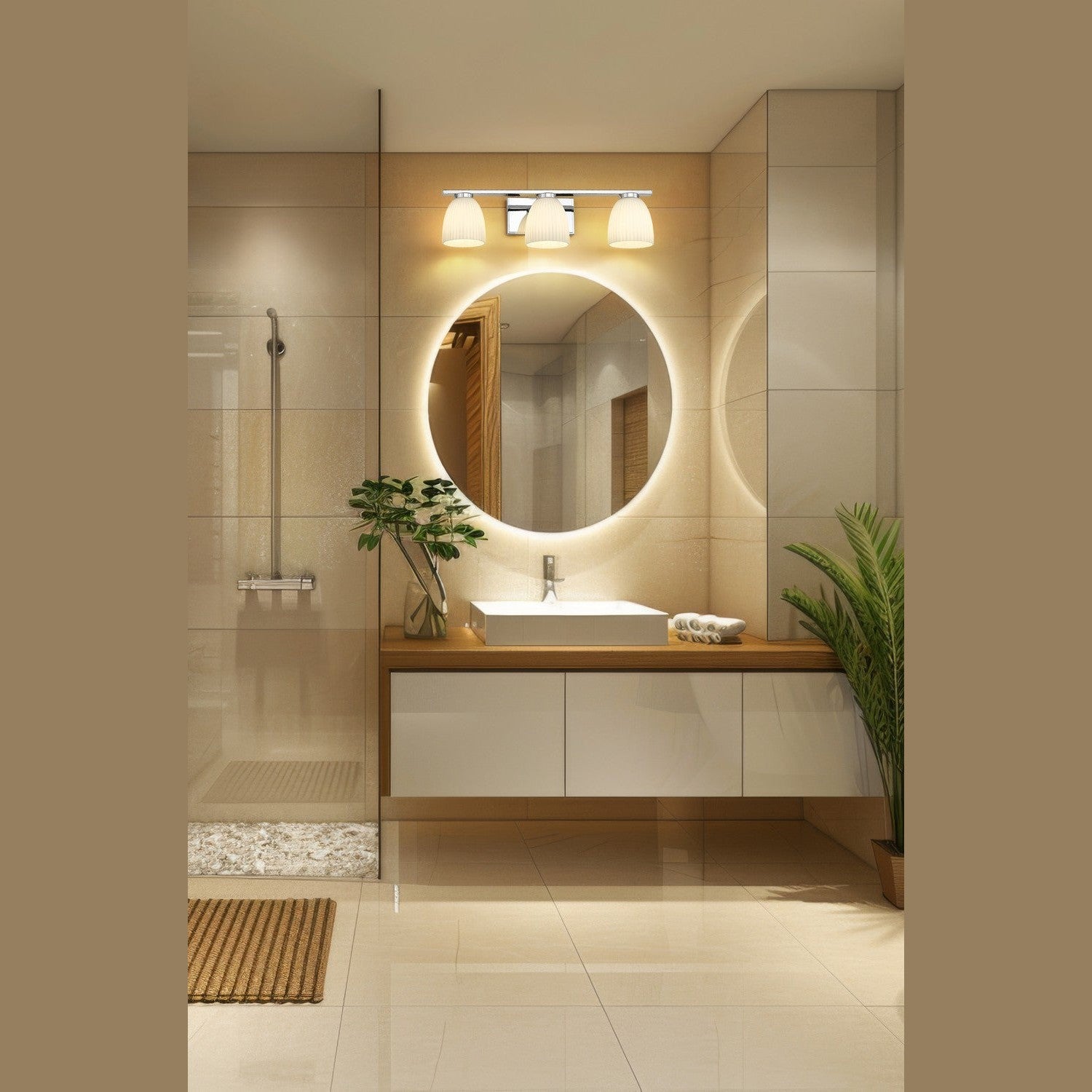 Z-Lite - 7518-3V-CH - Three Light Vanity - Naya - Chrome