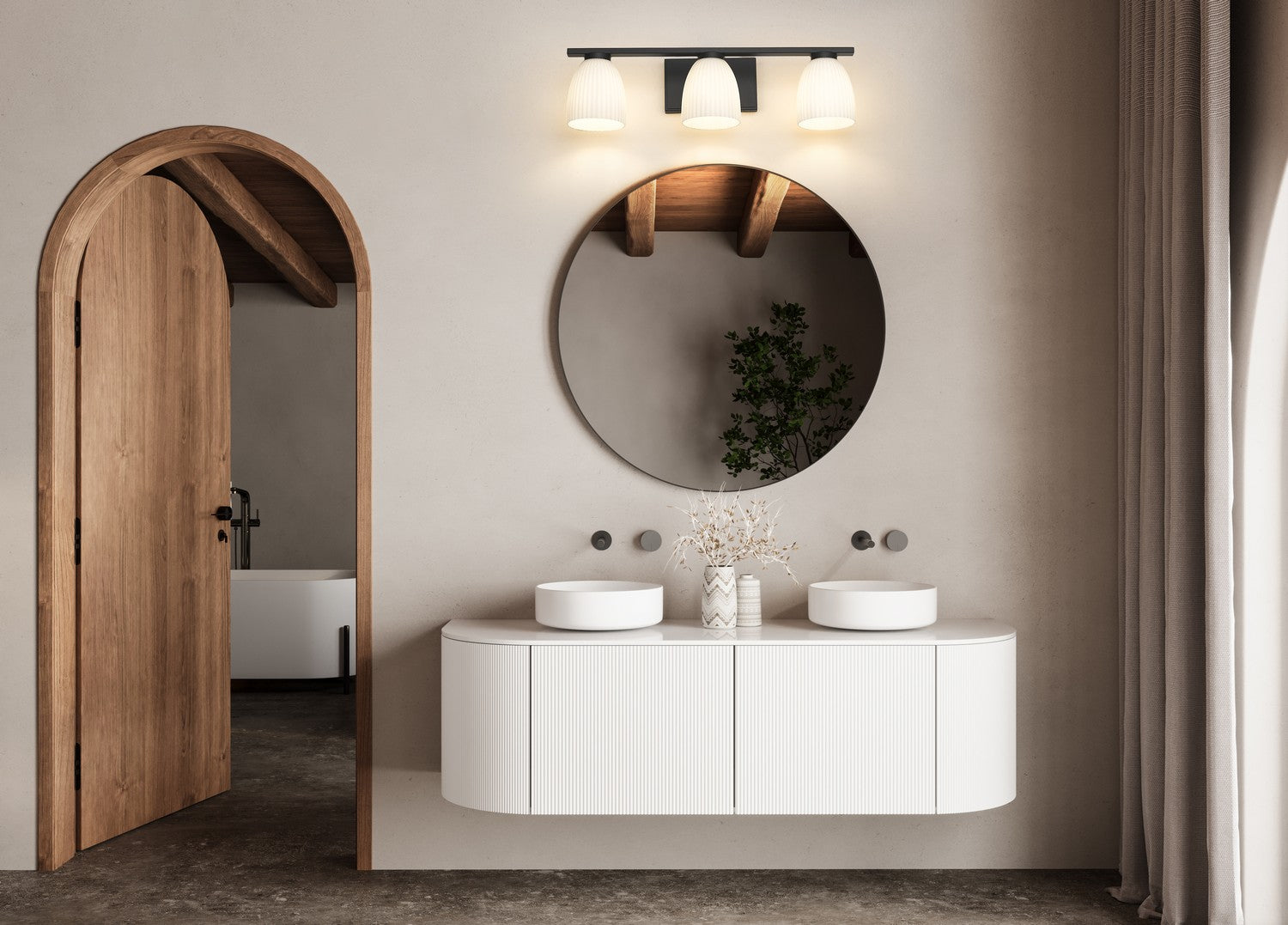 Z-Lite - 7518-3V-MB - Three Light Vanity - Naya - Matte Black