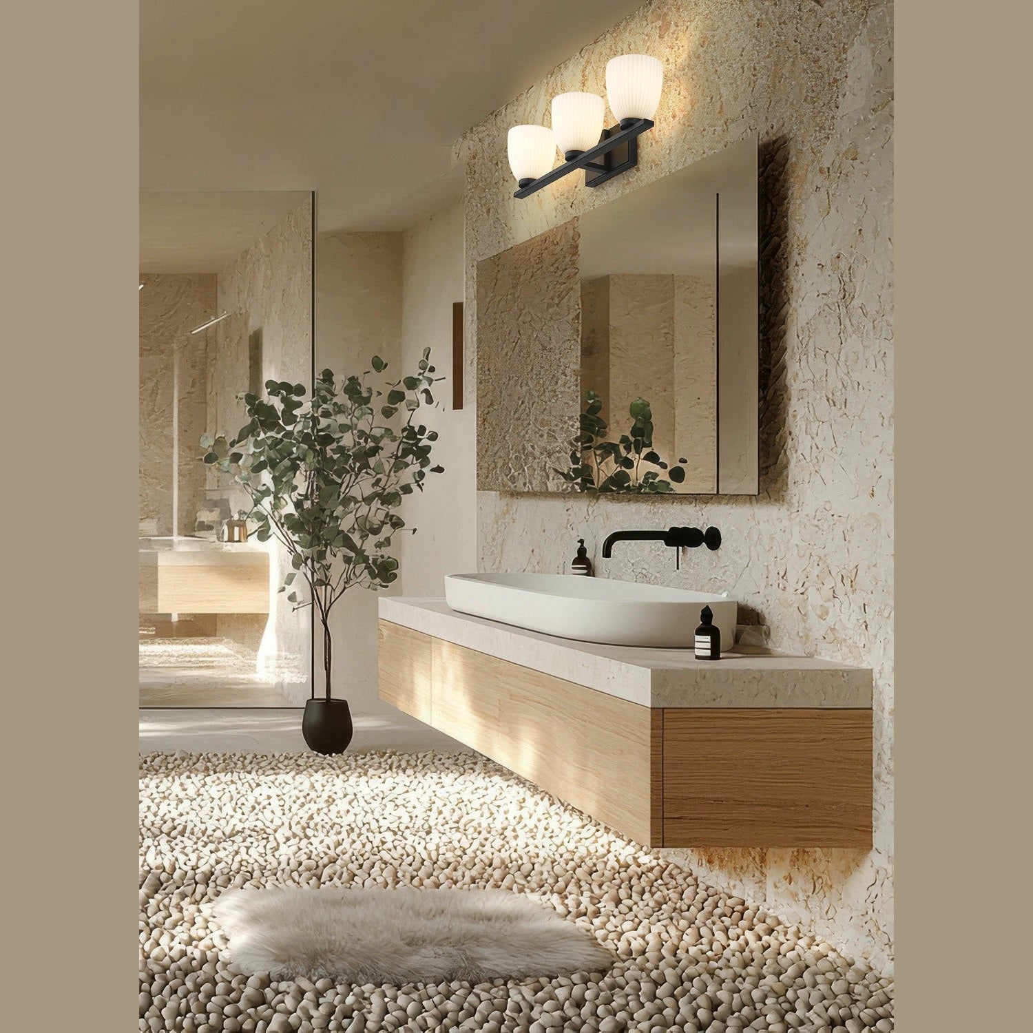 Z-Lite - 7518-3V-MB - Three Light Vanity - Naya - Matte Black