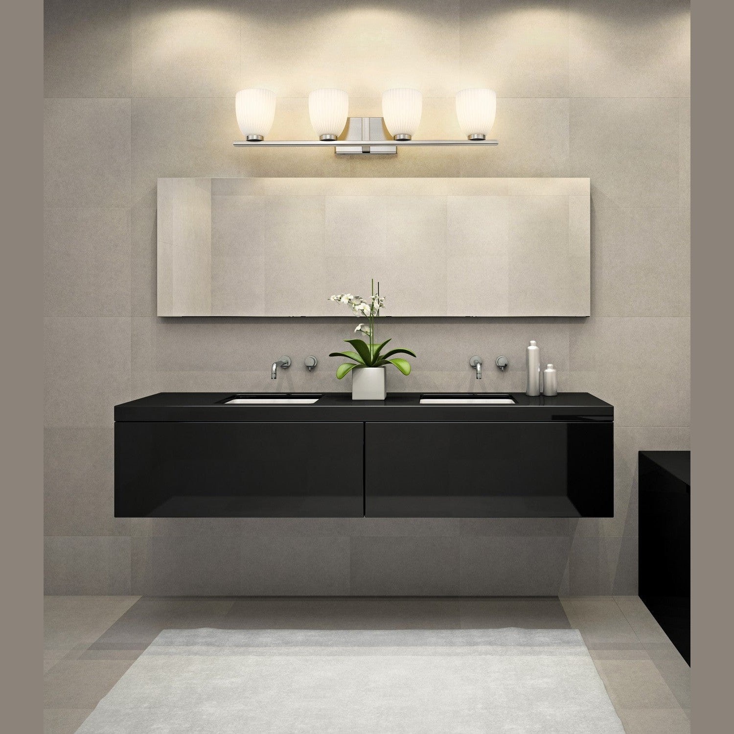 Z-Lite - 7518-4V-BN - Four Light Vanity - Naya - Brushed Nickel