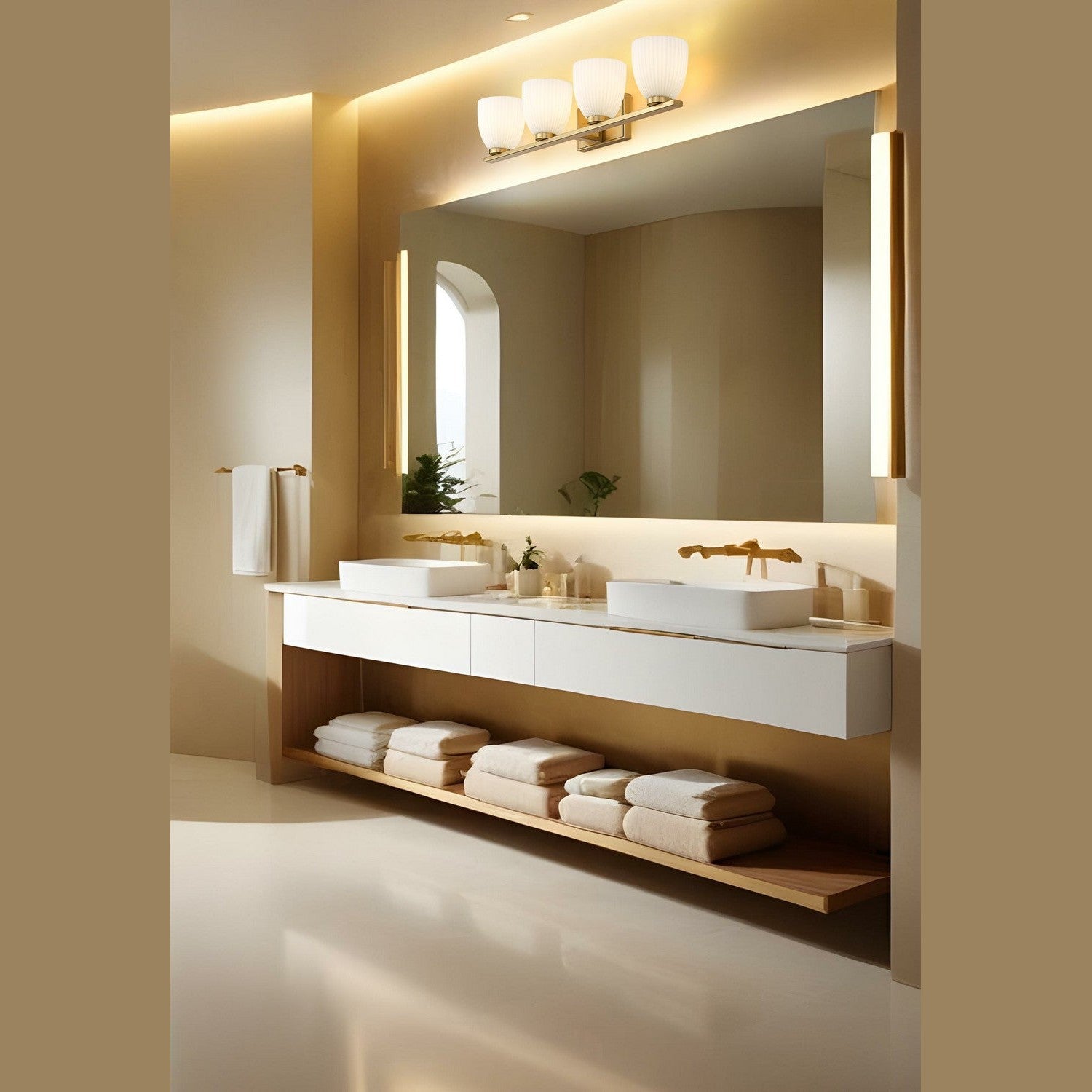 Z-Lite - 7518-4V-MGLD - Four Light Vanity - Naya - Modern Gold