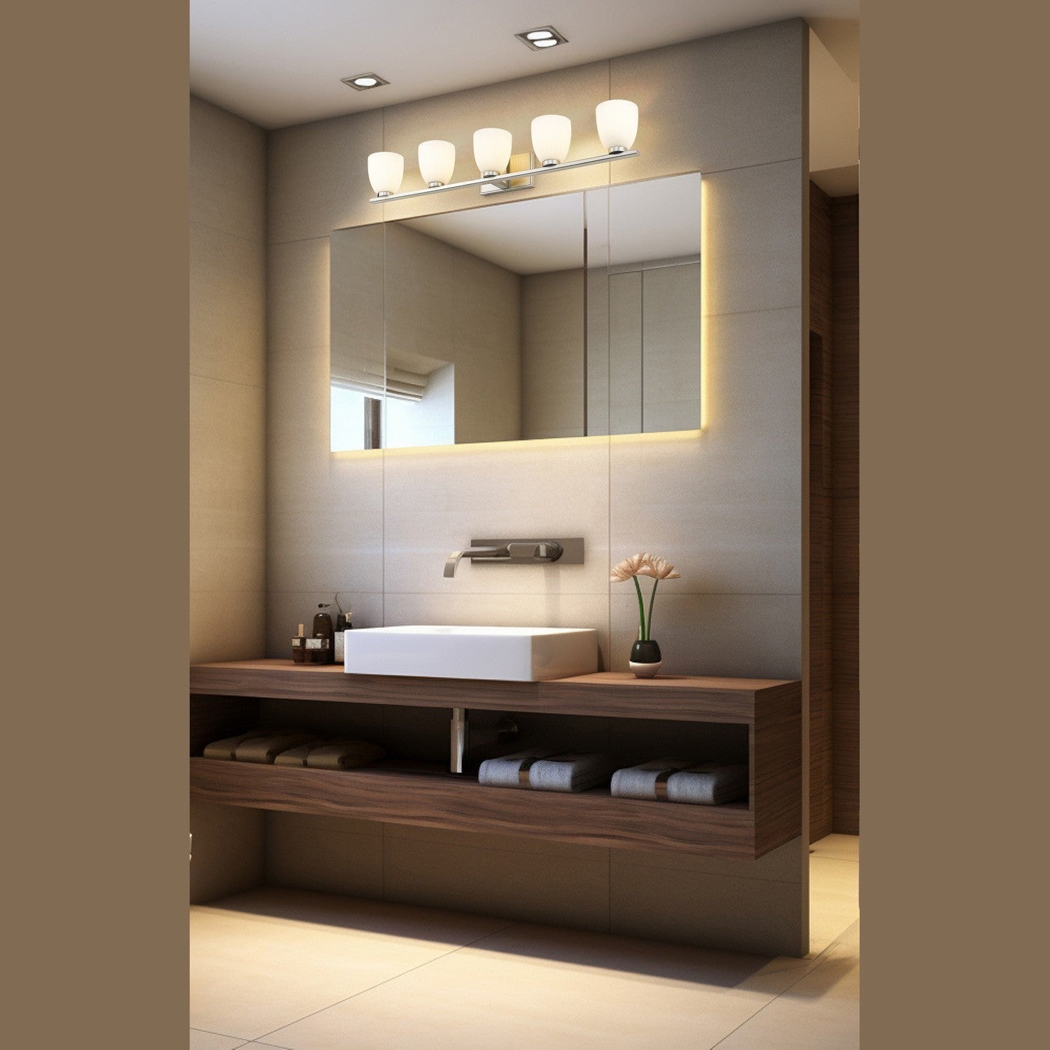 Z-Lite - 7518-5V-BN - Five Light Vanity - Naya - Brushed Nickel