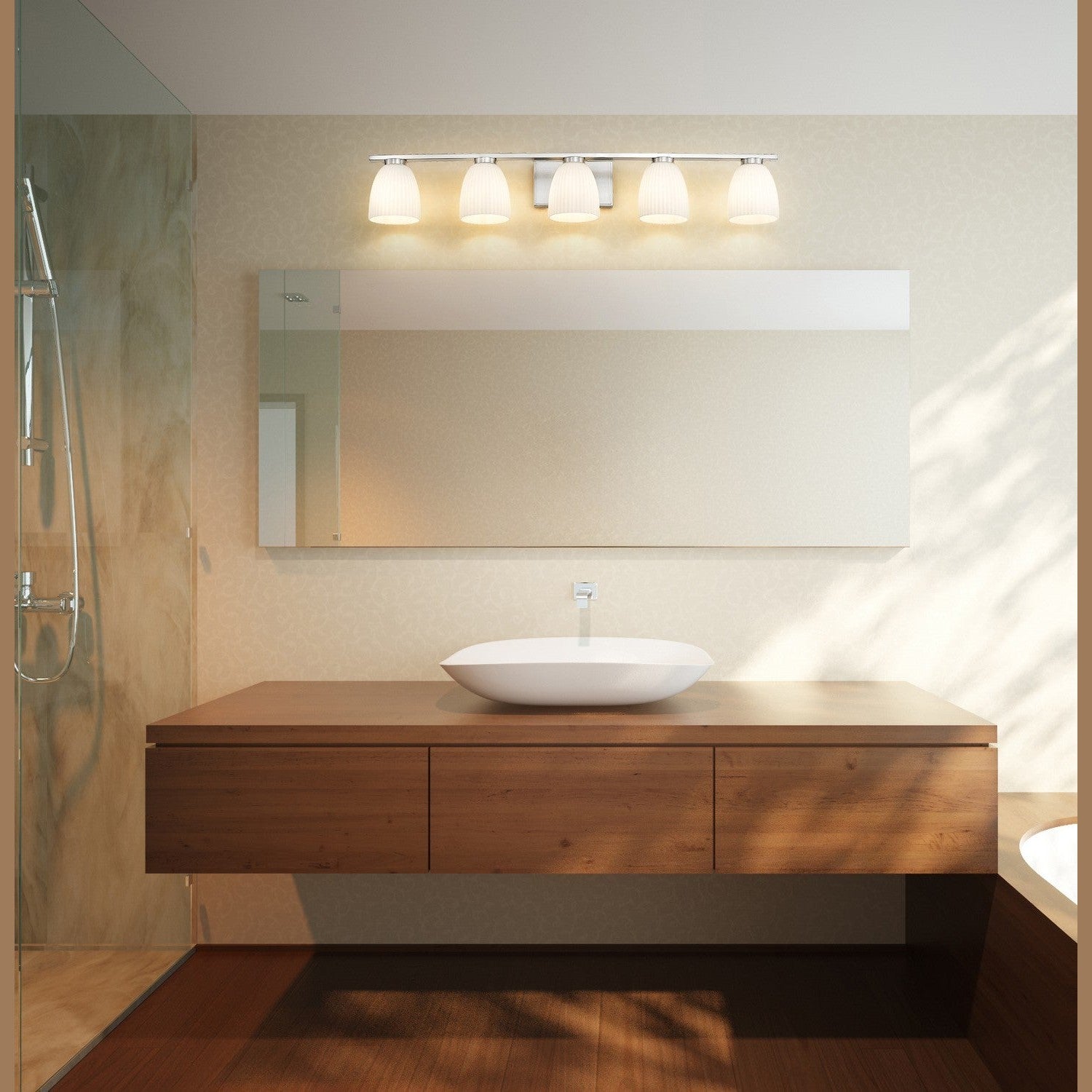 Z-Lite - 7518-5V-BN - Five Light Vanity - Naya - Brushed Nickel