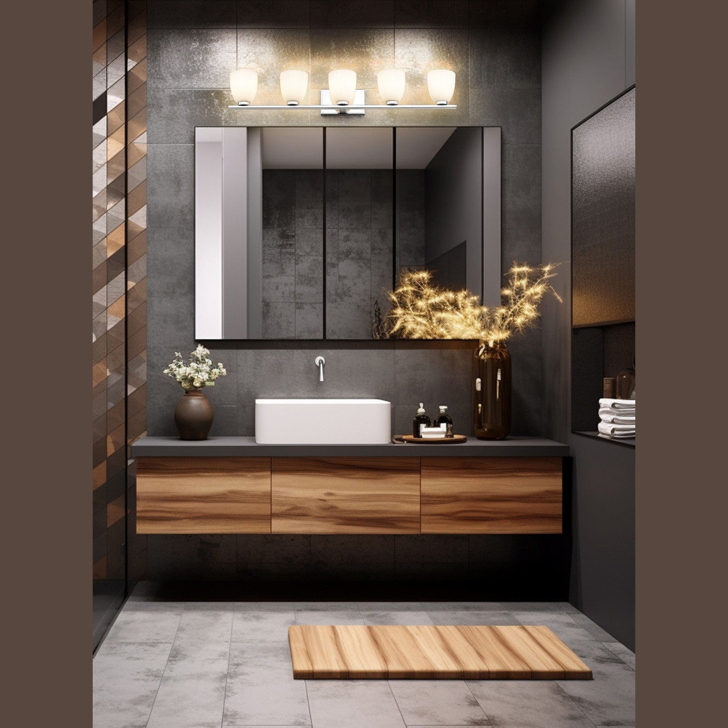 Z-Lite - 7518-5V-CH - Five Light Vanity - Naya - Chrome