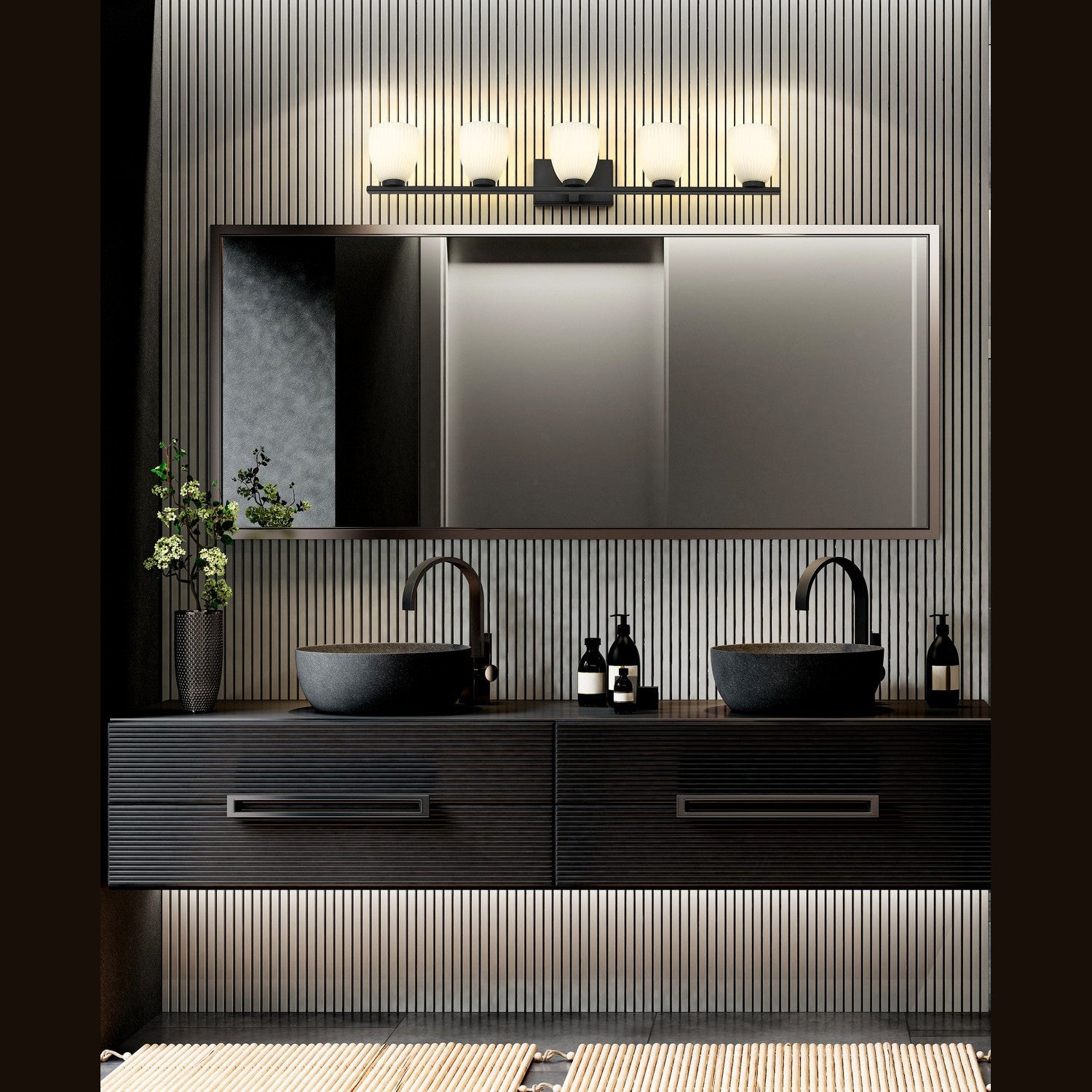 Z-Lite - 7518-5V-MB - Five Light Vanity - Naya - Matte Black