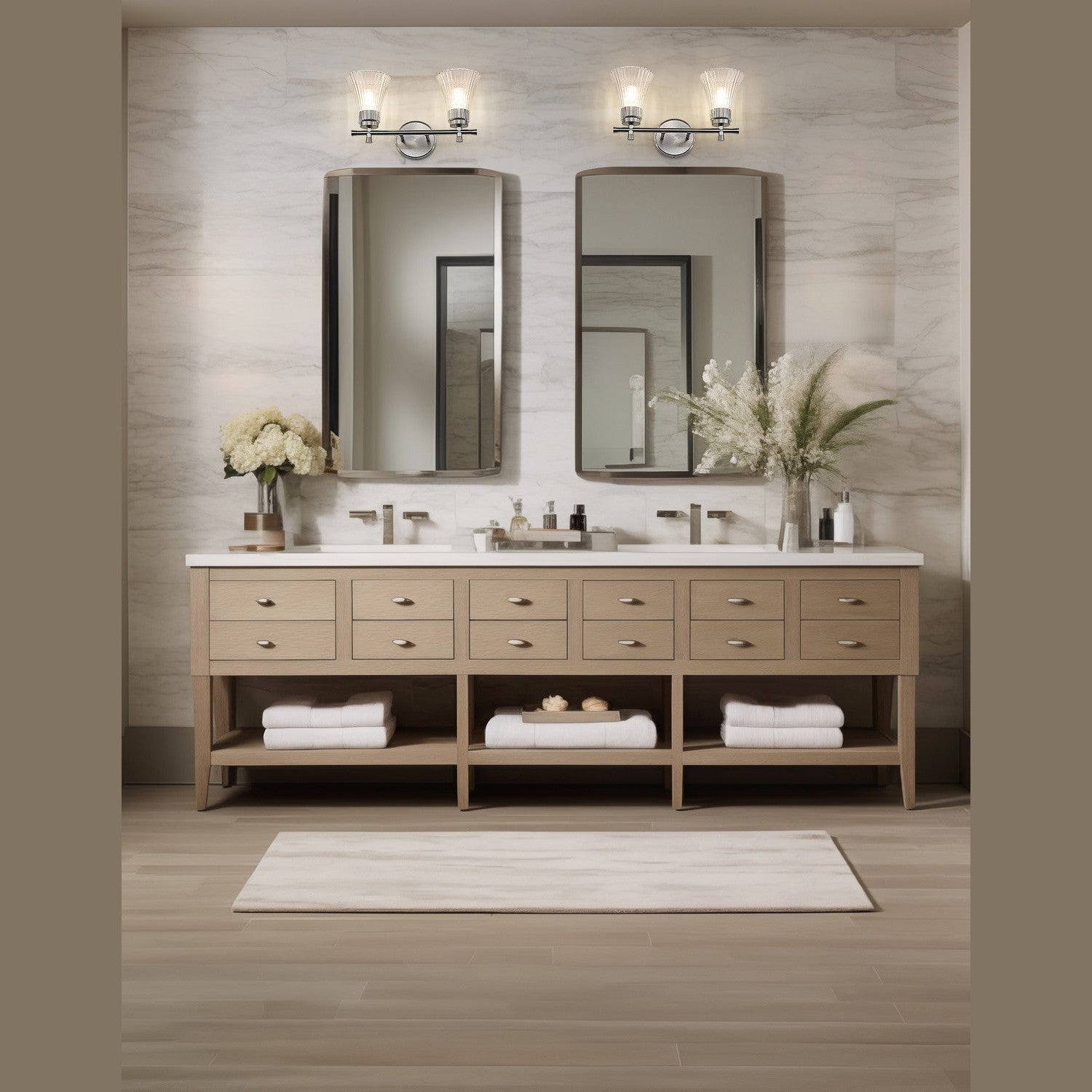 Z-Lite - 7519-2V-BN - Two Light Vanity - Belle - Brushed Nickel