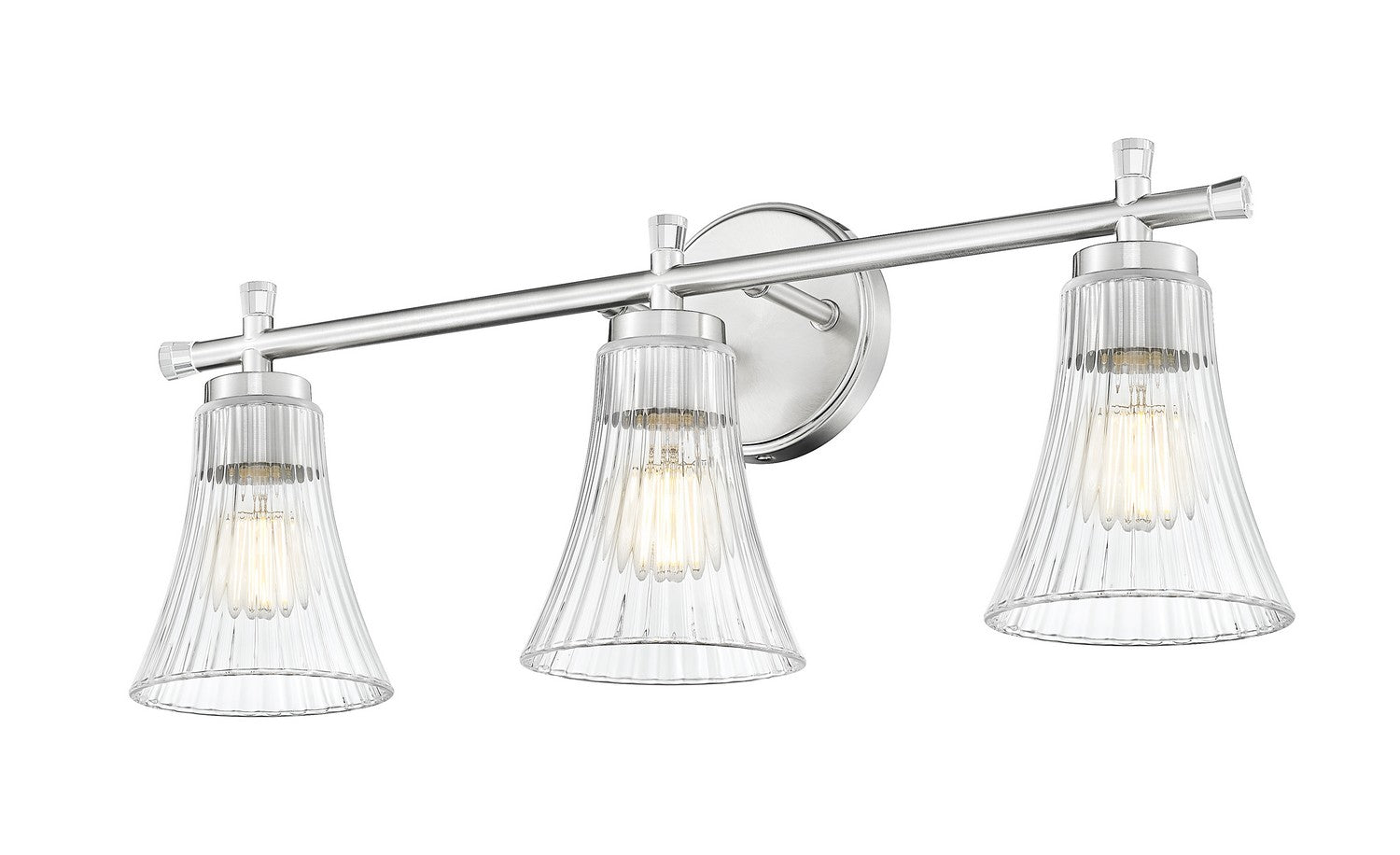Z-Lite - 7519-3V-BN - Three Light Vanity - Belle - Brushed Nickel