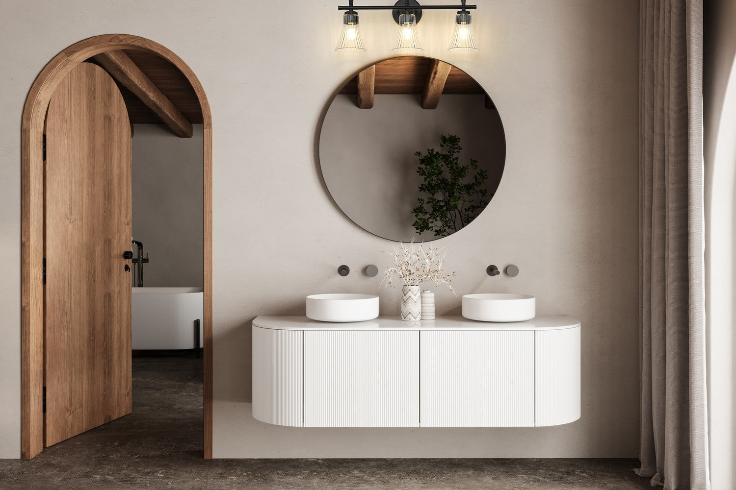 Z-Lite - 7519-3V-MB - Three Light Vanity - Belle - Matte Black
