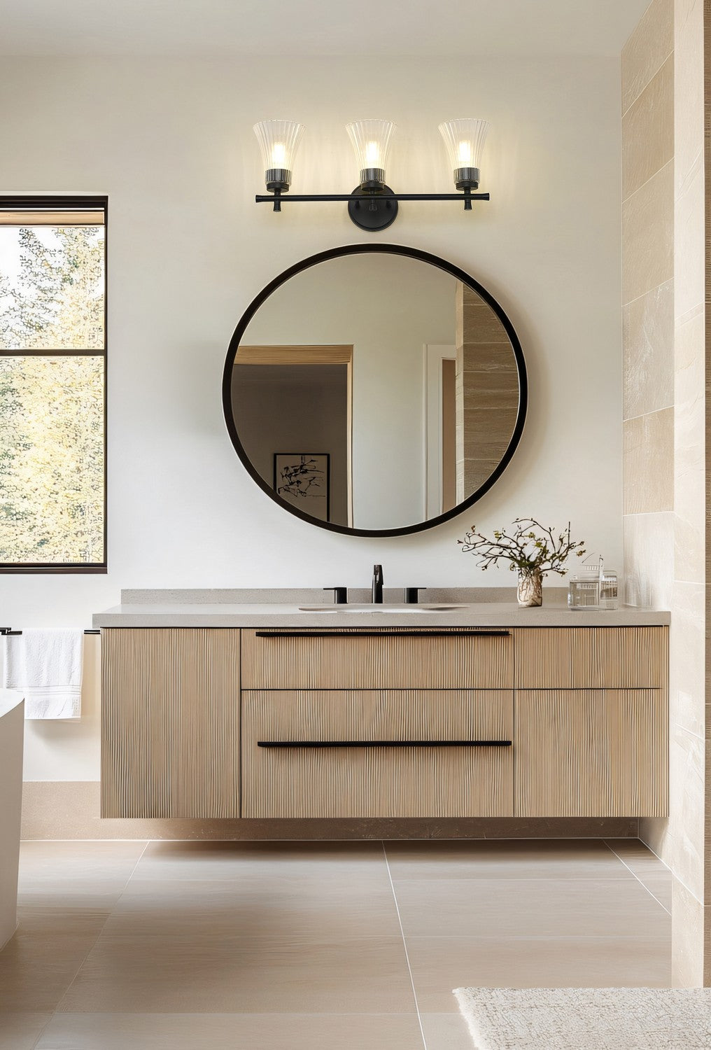 Z-Lite - 7519-3V-MB - Three Light Vanity - Belle - Matte Black