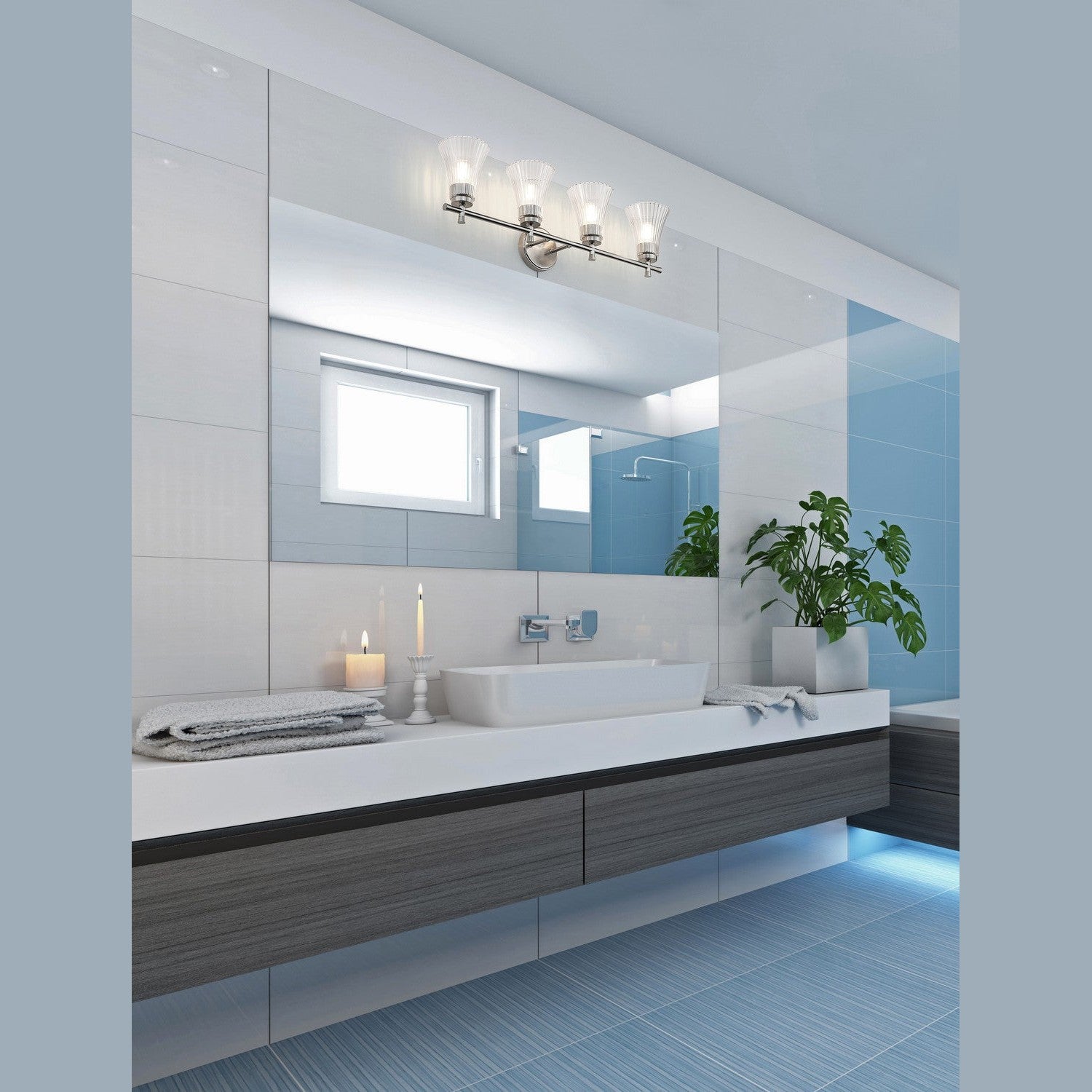 Z-Lite - 7519-4V-BN - Four Light Vanity - Belle - Brushed Nickel