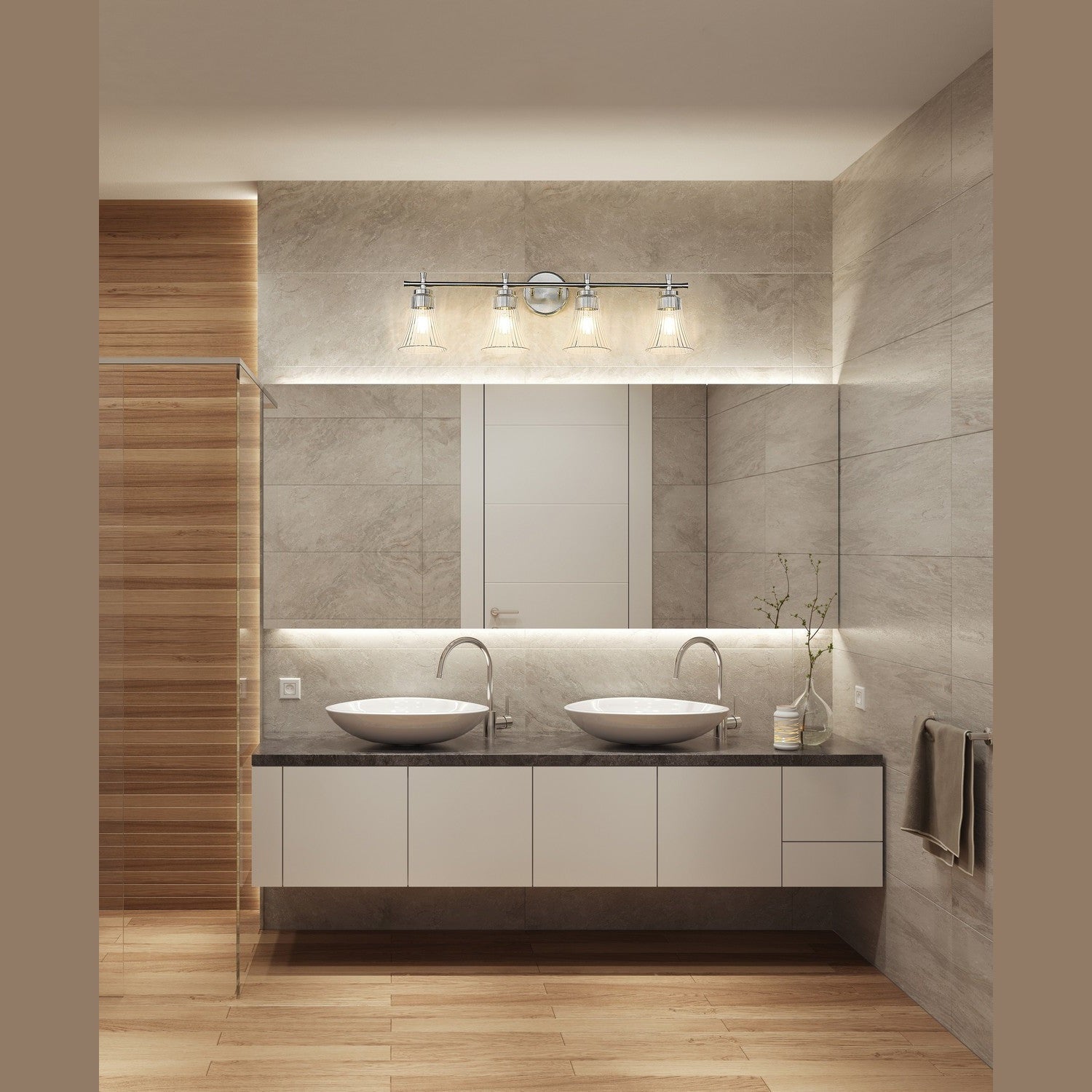 Z-Lite - 7519-4V-BN - Four Light Vanity - Belle - Brushed Nickel