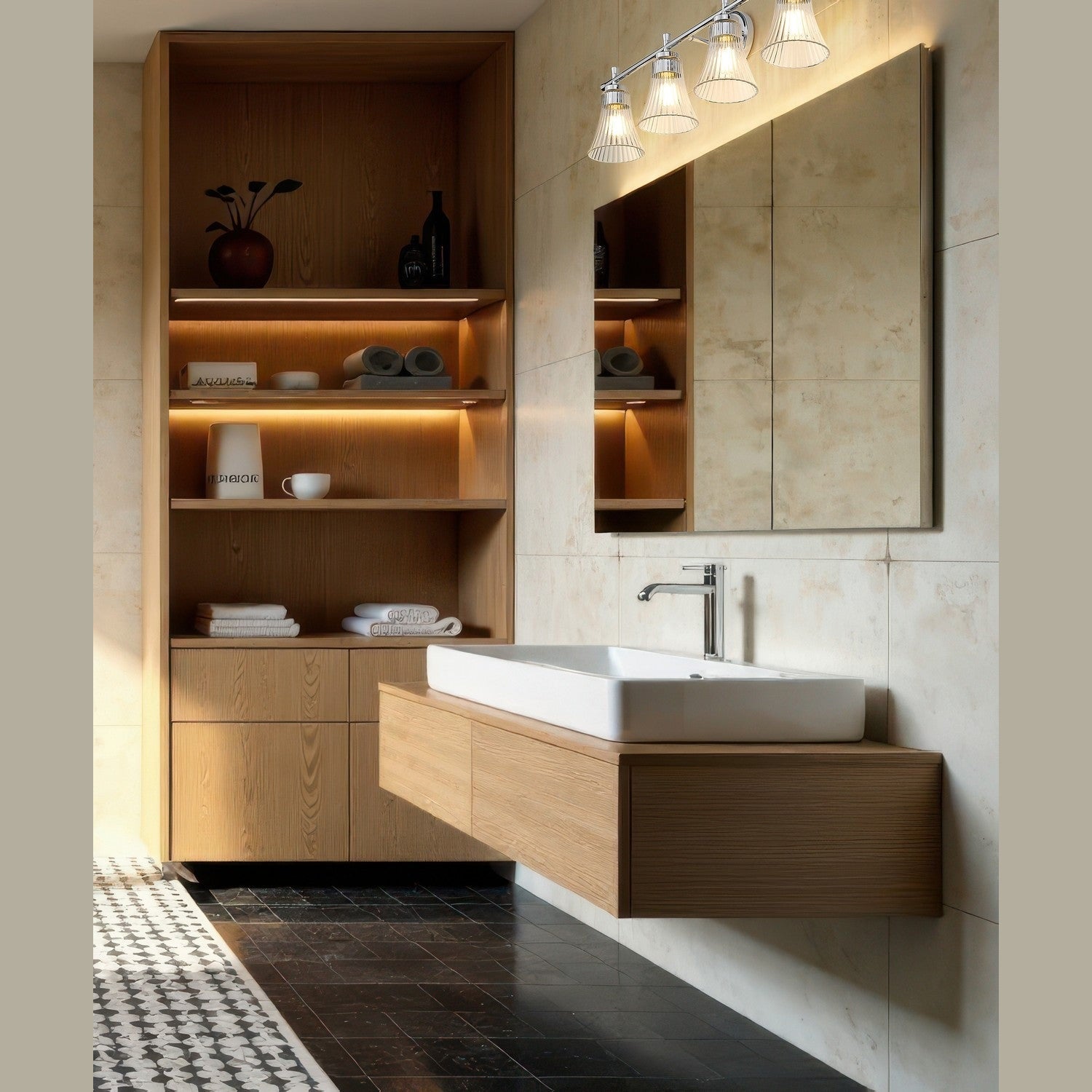 Z-Lite - 7519-4V-CH - Four Light Vanity - Belle - Chrome