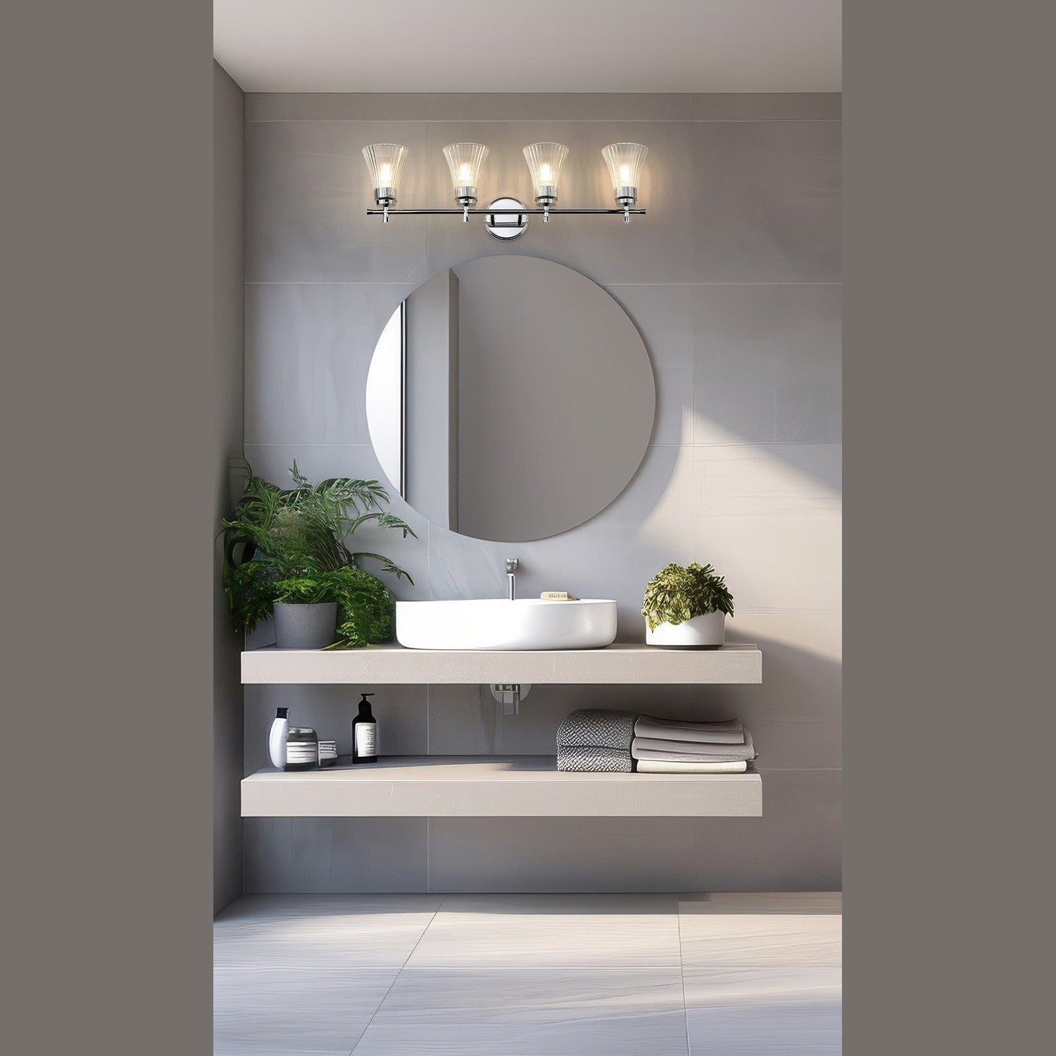 Z-Lite - 7519-4V-CH - Four Light Vanity - Belle - Chrome