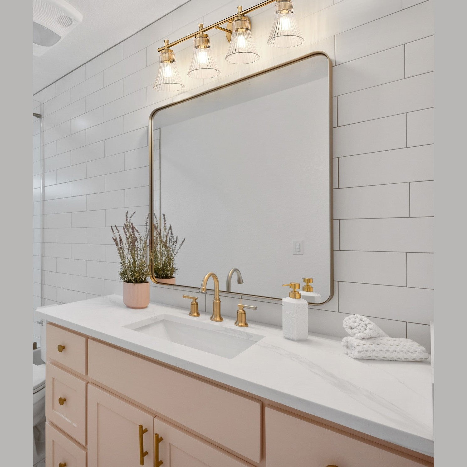 Z-Lite - 7519-4V-MGLD - Four Light Vanity - Belle - Modern Gold