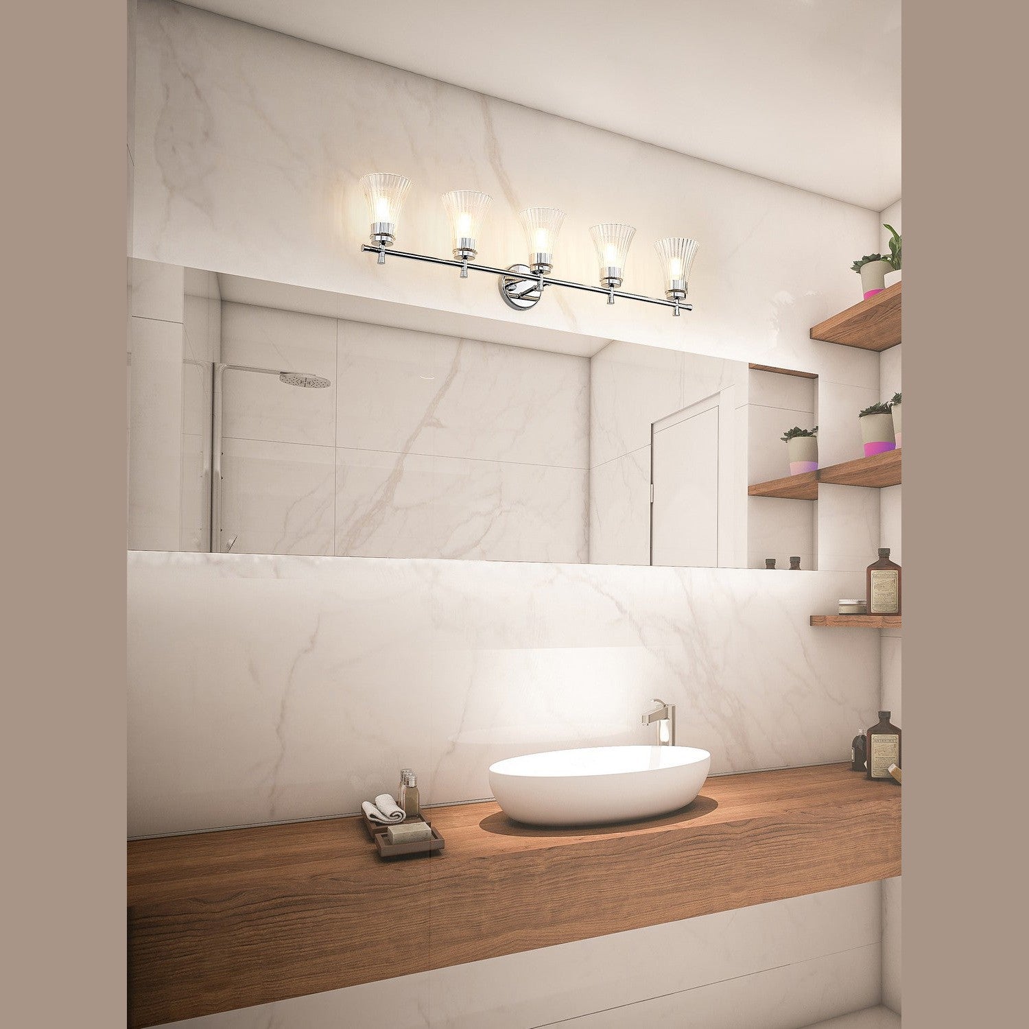 Z-Lite - 7519-5V-CH - Five Light Vanity - Belle - Chrome