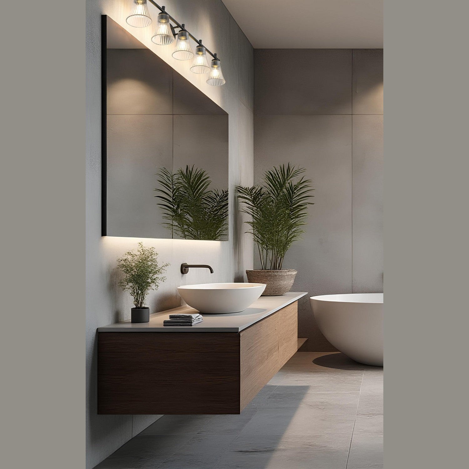 Z-Lite - 7519-5V-MB - Five Light Vanity - Belle - Matte Black