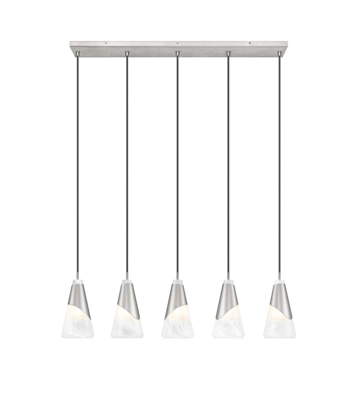 Z-Lite - 828P6-5L-BN - Five Light Linear Chandelier - Aimie - Brushed Nickel