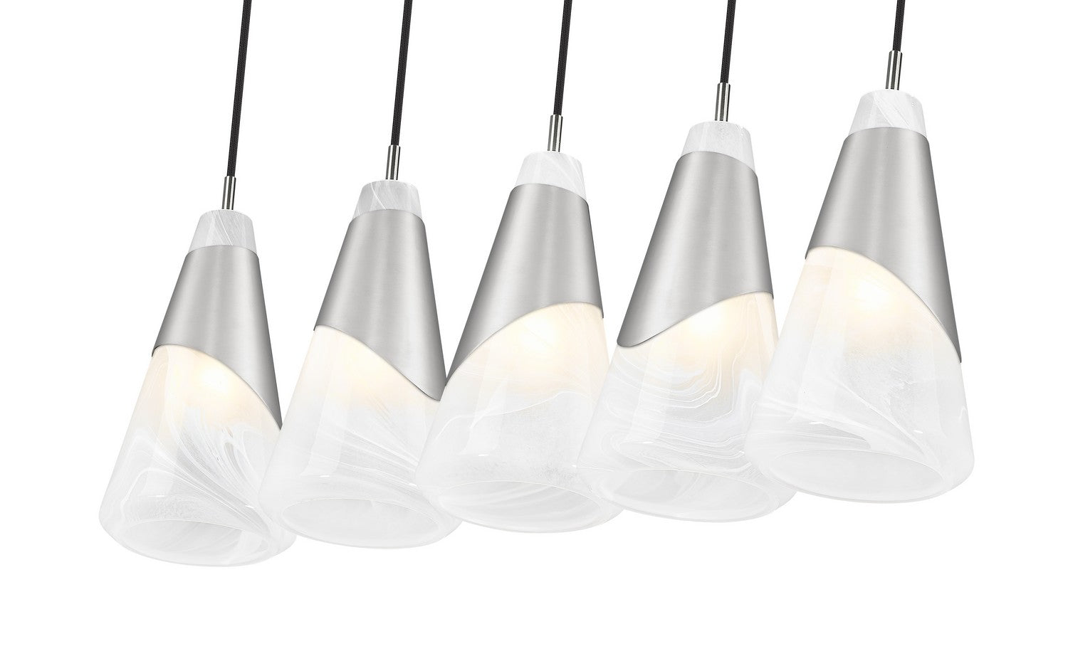 Z-Lite - 828P6-5L-BN - Five Light Linear Chandelier - Aimie - Brushed Nickel