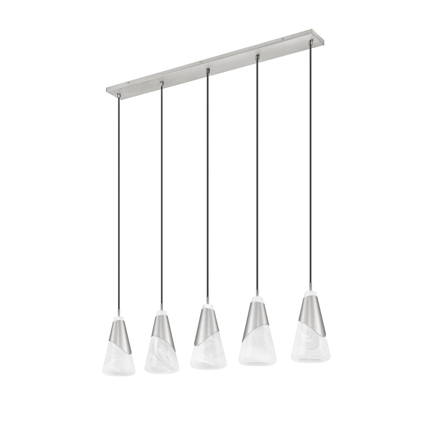 Z-Lite - 828P6-5L-BN - Five Light Linear Chandelier - Aimie - Brushed Nickel