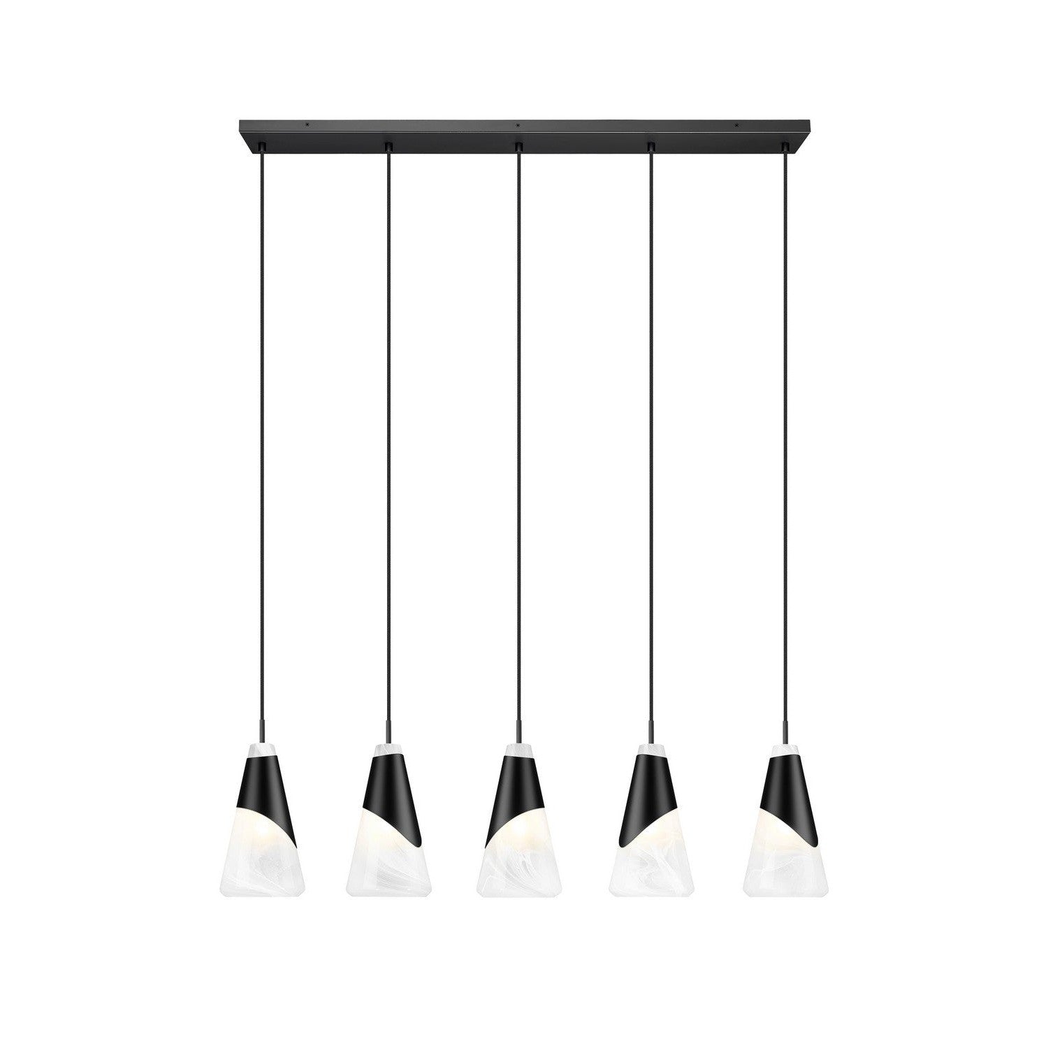 Z-Lite - 828P6-5L-MB - Five Light Linear Chandelier - Aimie - Matte Black