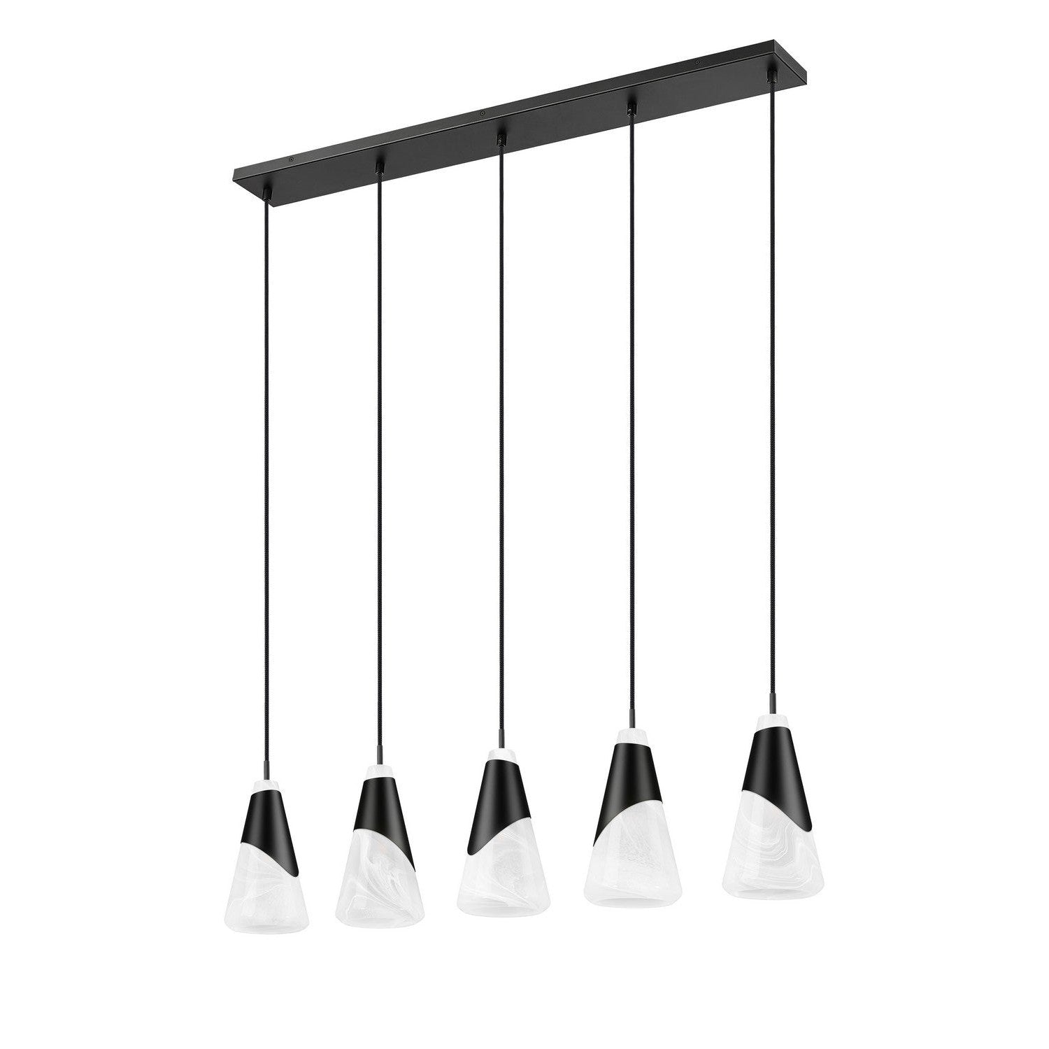 Z-Lite - 828P6-5L-MB - Five Light Linear Chandelier - Aimie - Matte Black