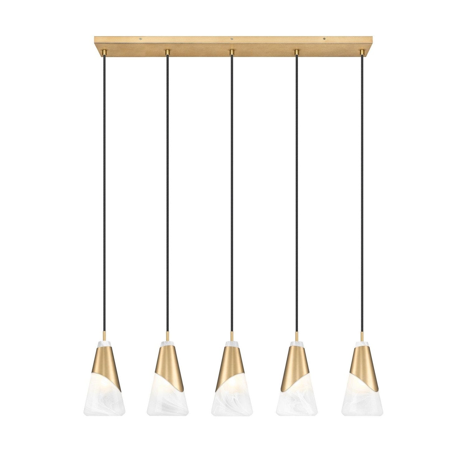 Z-Lite - 828P6-5L-MGLD - Five Light Linear Chandelier - Aimie - Modern Gold