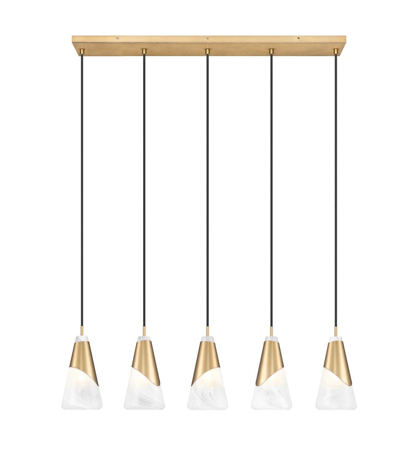 Z-Lite - 828P6-5L-MGLD - Five Light Linear Chandelier - Aimie - Modern Gold