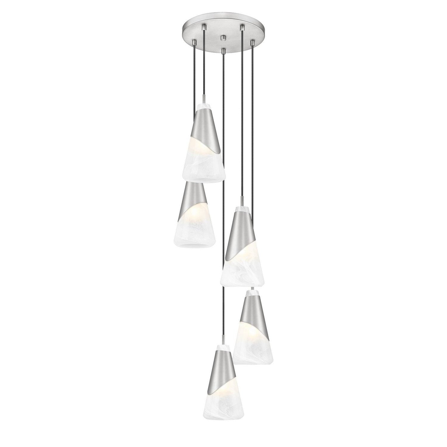 Z-Lite - 828P6-5R-BN - Five Light Chandelier - Aimie - Brushed Nickel