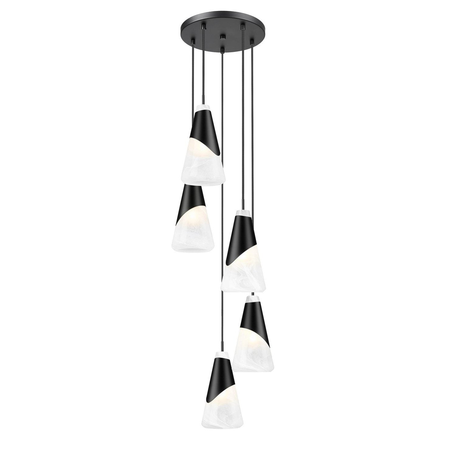 Z-Lite - 828P6-5R-MB - Five Light Chandelier - Aimie - Matte Black