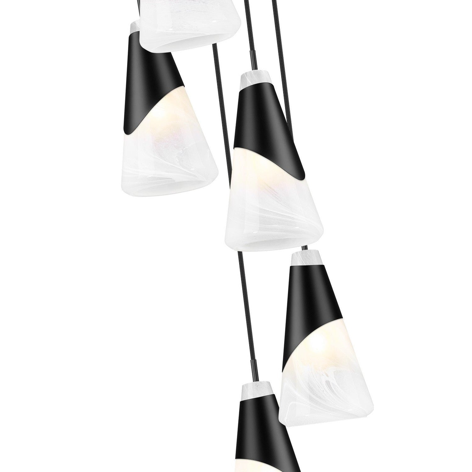 Z-Lite - 828P6-5R-MB - Five Light Chandelier - Aimie - Matte Black