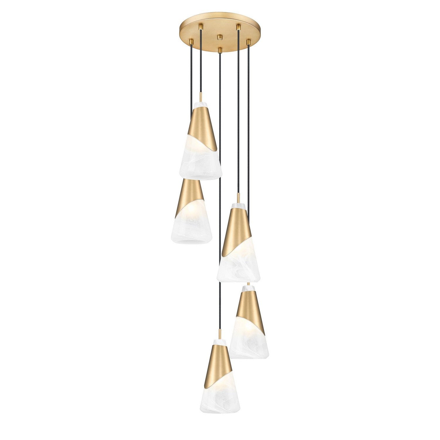 Z-Lite - 828P6-5R-MGLD - Five Light Chandelier - Aimie - Modern Gold