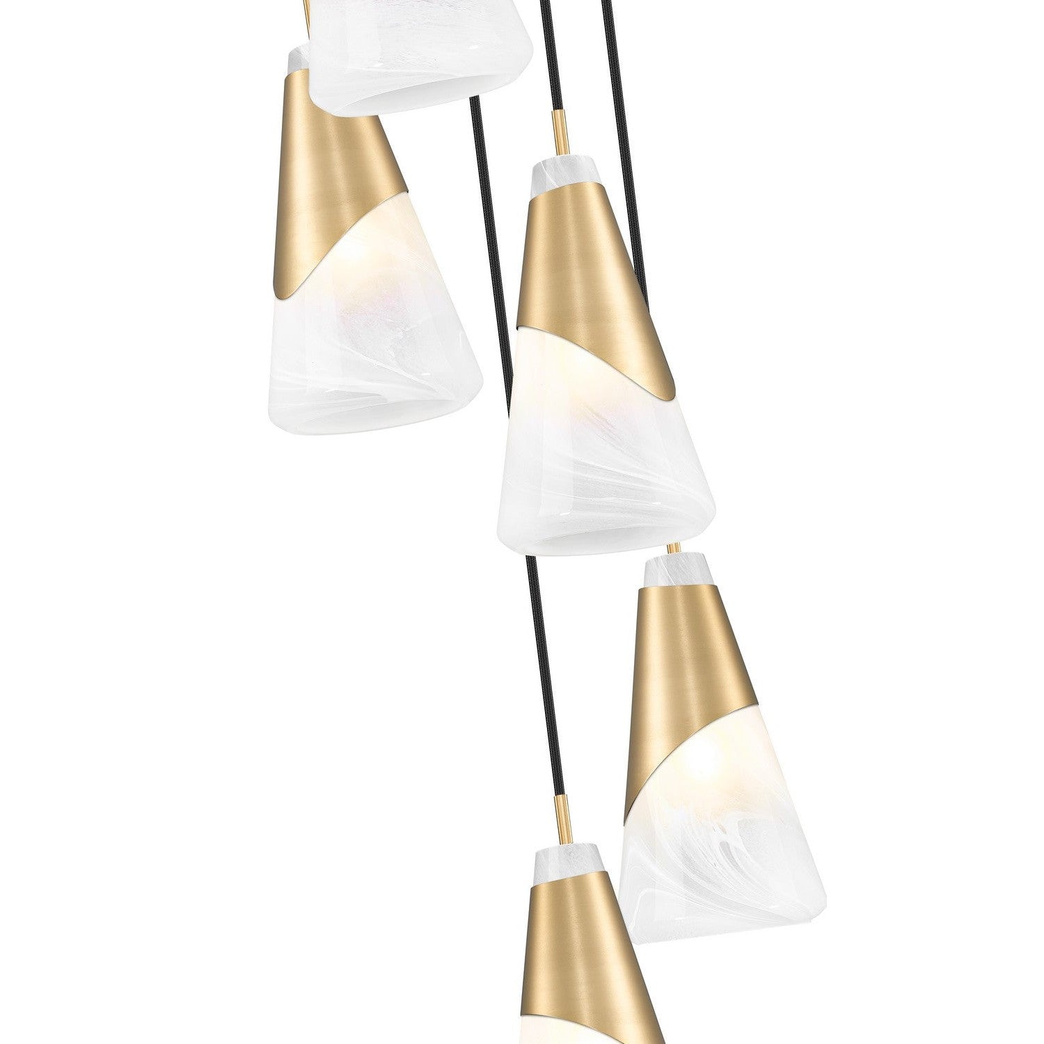 Z-Lite - 828P6-5R-MGLD - Five Light Chandelier - Aimie - Modern Gold