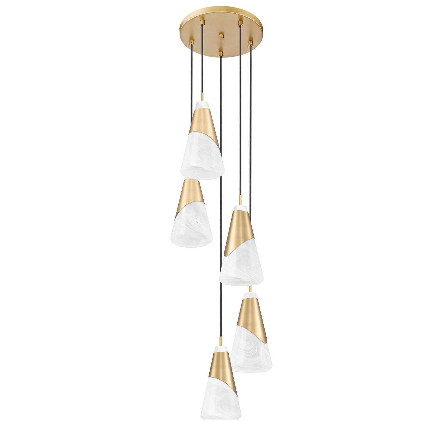 Z-Lite - 828P6-5R-MGLD - Five Light Chandelier - Aimie - Modern Gold