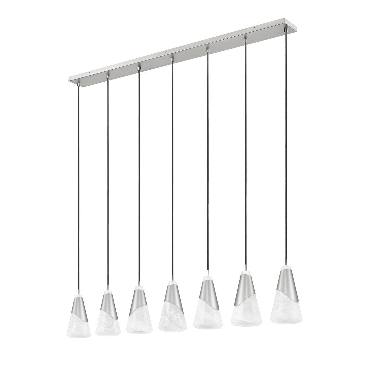 Z-Lite - 828P6-7L-BN - Seven Light Linear Chandelier - Aimie - Brushed Nickel