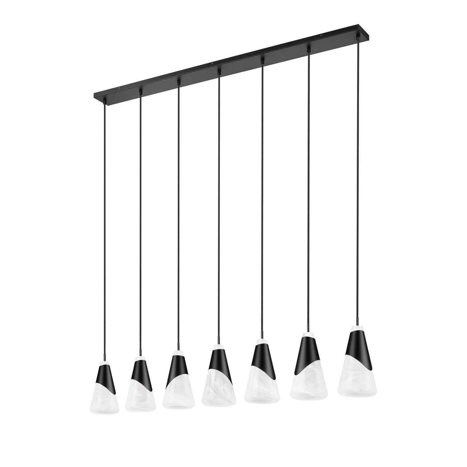 Z-Lite - 828P6-7L-MB - Seven Light Linear Chandelier - Aimie - Matte Black