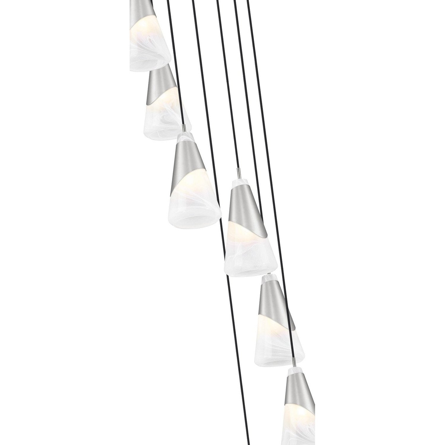 Z-Lite - 828P6-7R-BN - Seven Light Chandelier - Aimie - Brushed Nickel