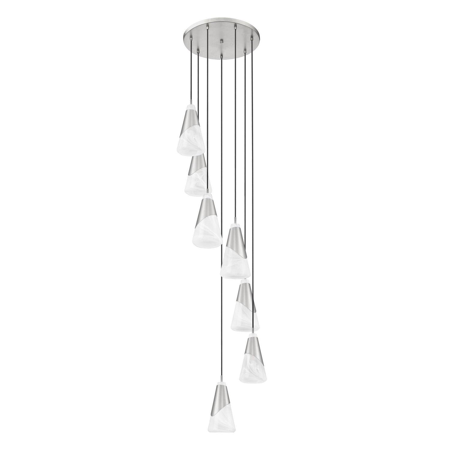 Z-Lite - 828P6-7R-BN - Seven Light Chandelier - Aimie - Brushed Nickel
