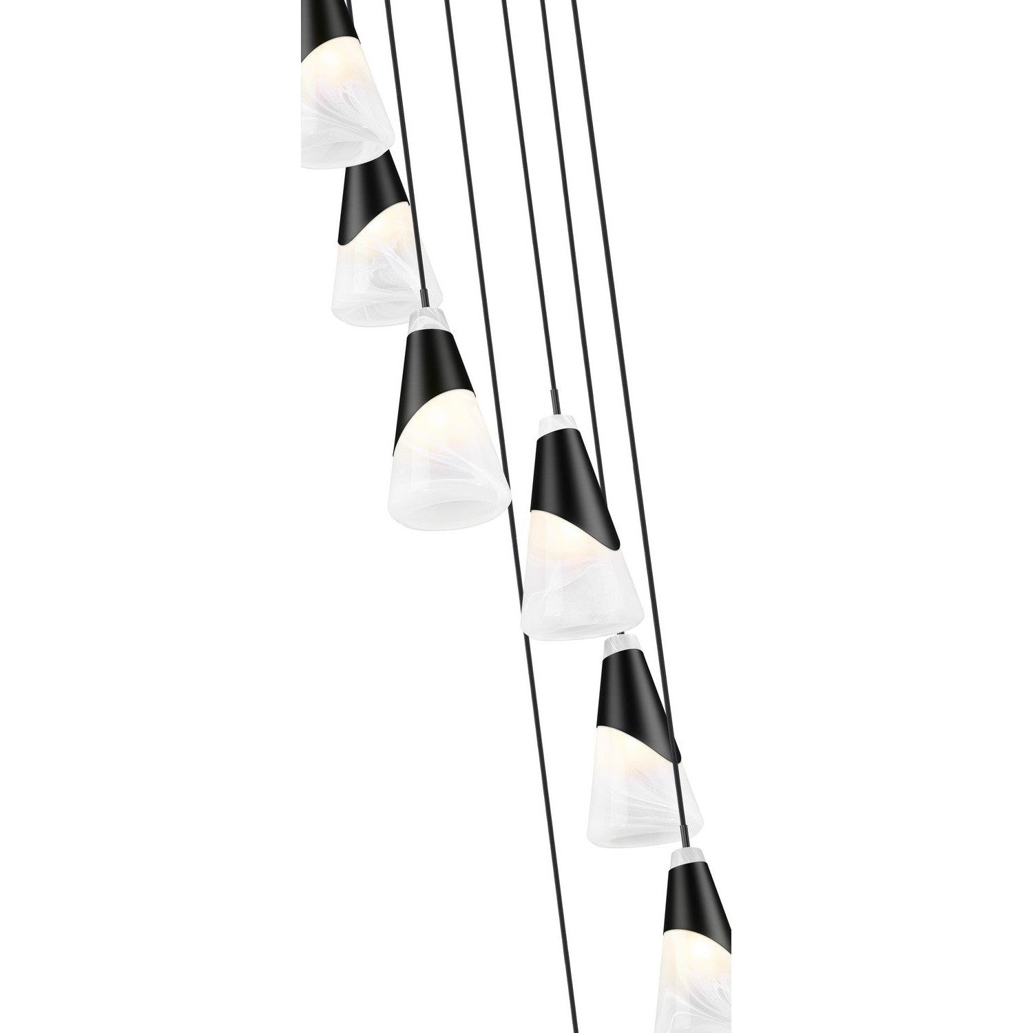Z-Lite - 828P6-7R-MB - Seven Light Chandelier - Aimie - Matte Black