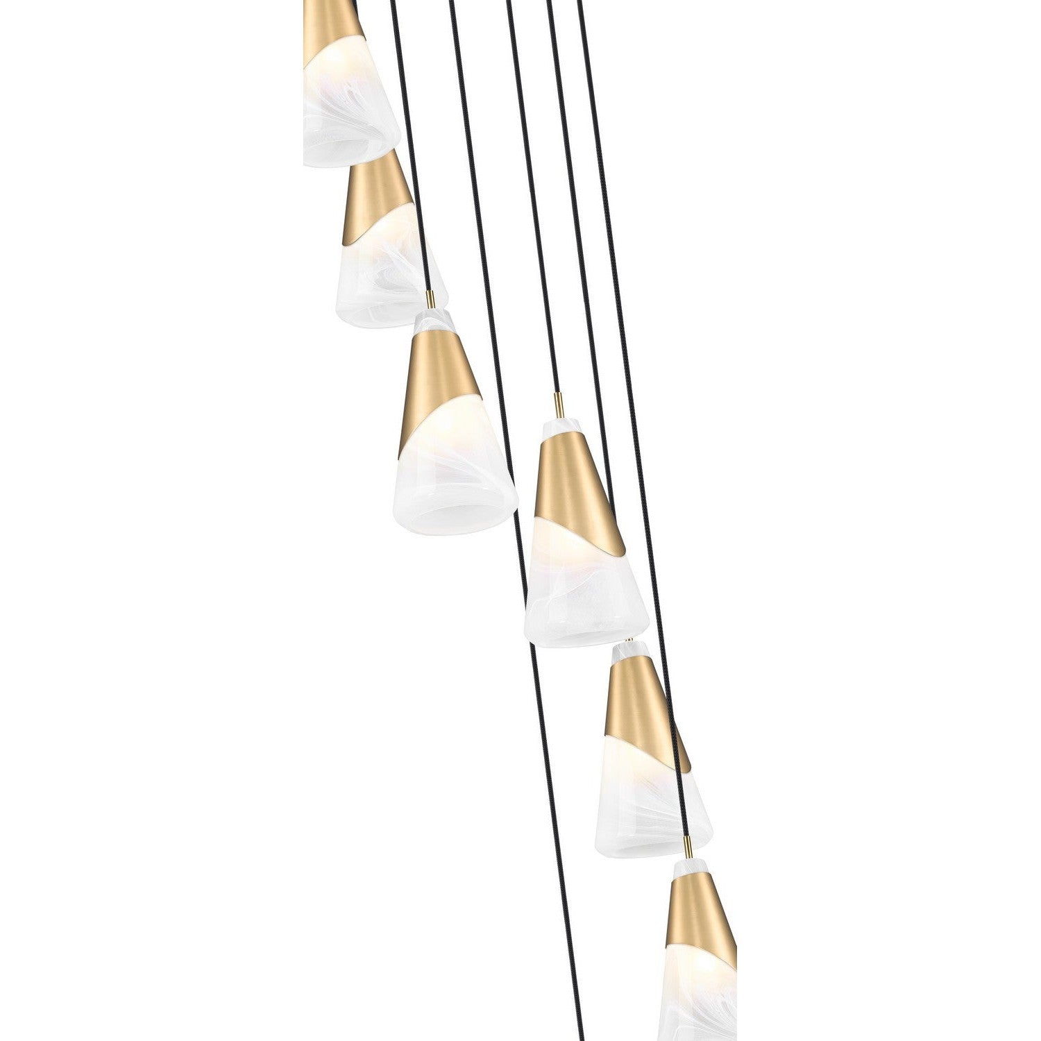 Z-Lite - 828P6-7R-MGLD - Seven Light Chandelier - Aimie - Modern Gold