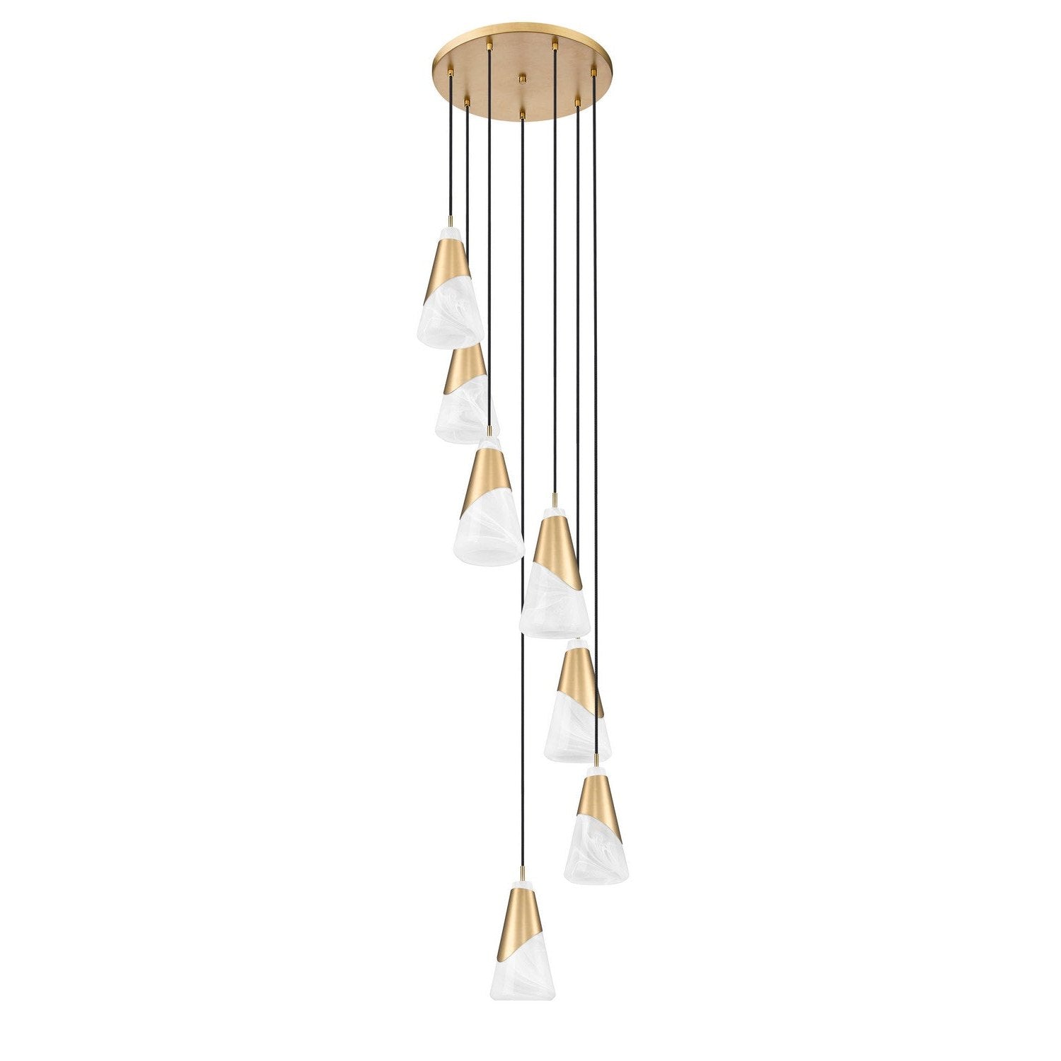 Z-Lite - 828P6-7R-MGLD - Seven Light Chandelier - Aimie - Modern Gold