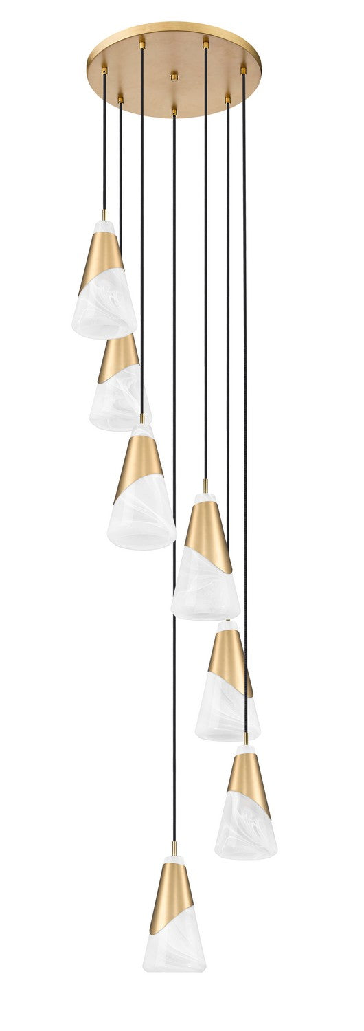 Z-Lite - 828P6-7R-MGLD - Seven Light Chandelier - Aimie - Modern Gold