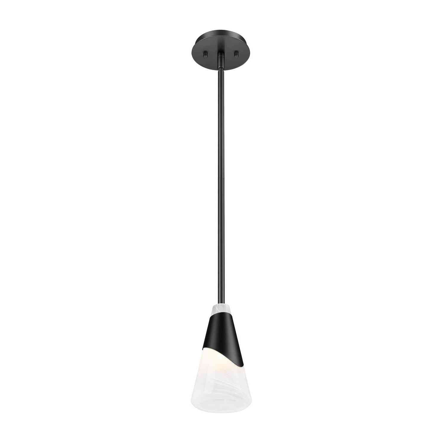 Z-Lite - 828P6-ROD-MB - One Light Pendant - Aimie - Matte Black