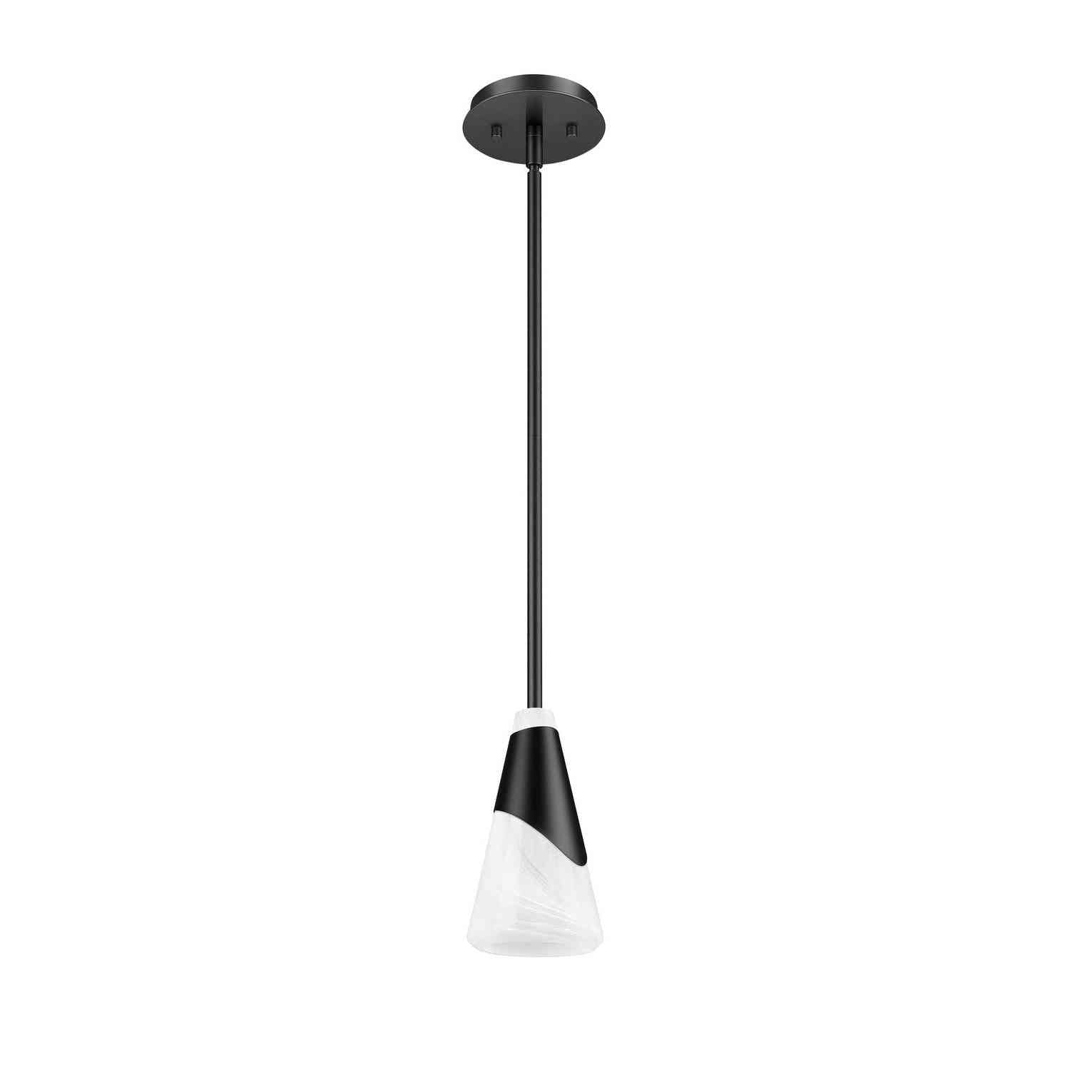 Z-Lite - 828P6-ROD-MB - One Light Pendant - Aimie - Matte Black