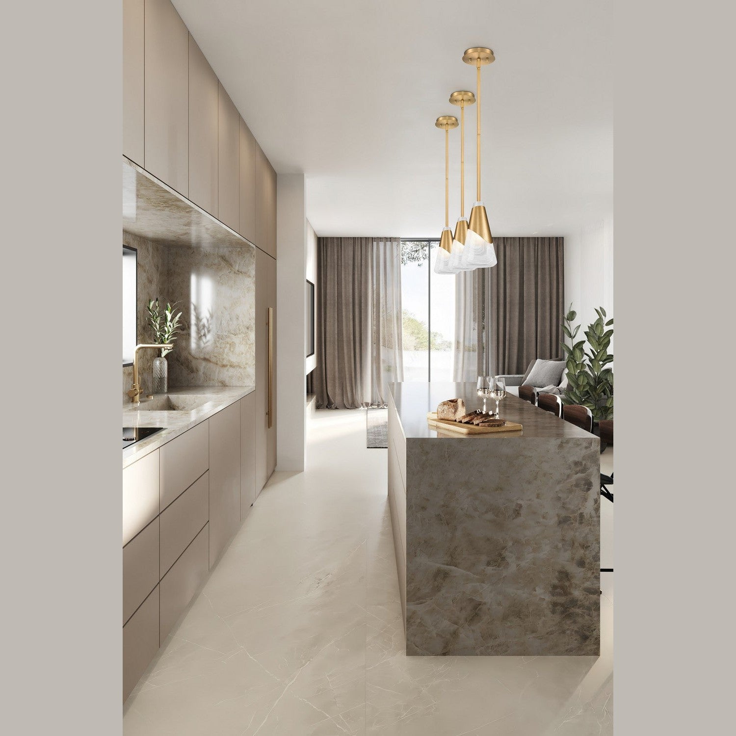 Z-Lite - 828P6-ROD-MGLD - One Light Pendant - Aimie - Modern Gold