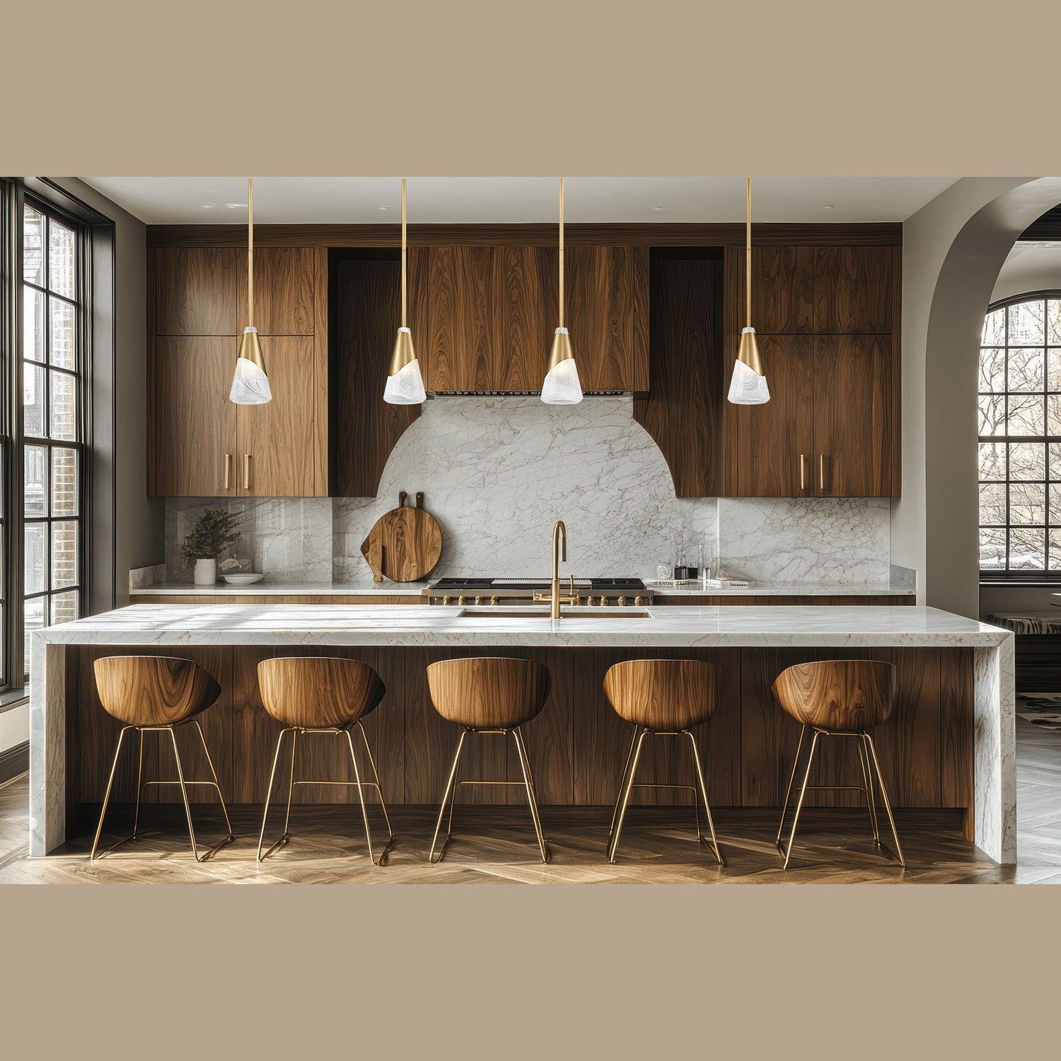Z-Lite - 828P6-ROD-MGLD - One Light Pendant - Aimie - Modern Gold